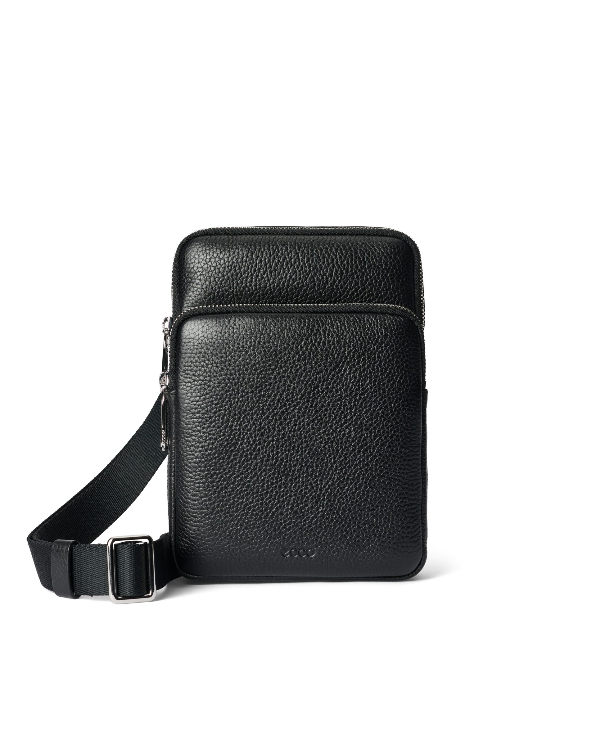 Mala tiracolo couro ECCO® Flat Pouch - Preto - Main