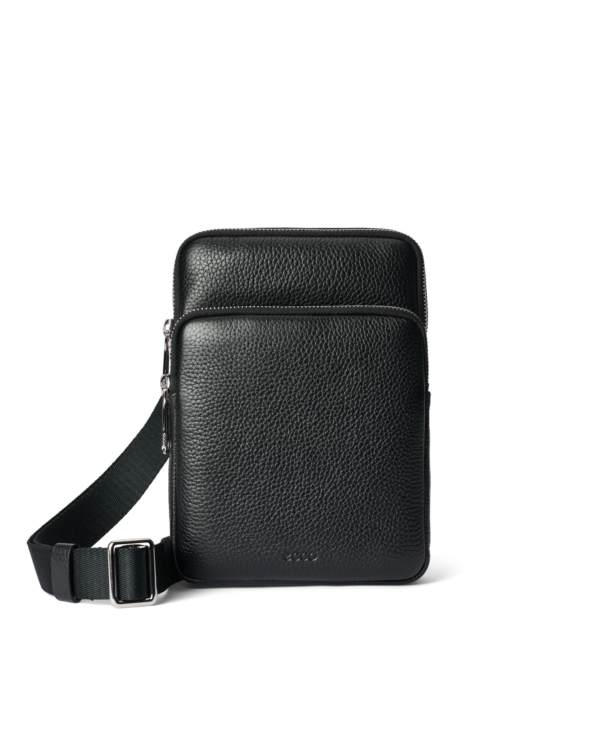 Mala tiracolo couro ECCO® Flat Pouch - Preto - Main