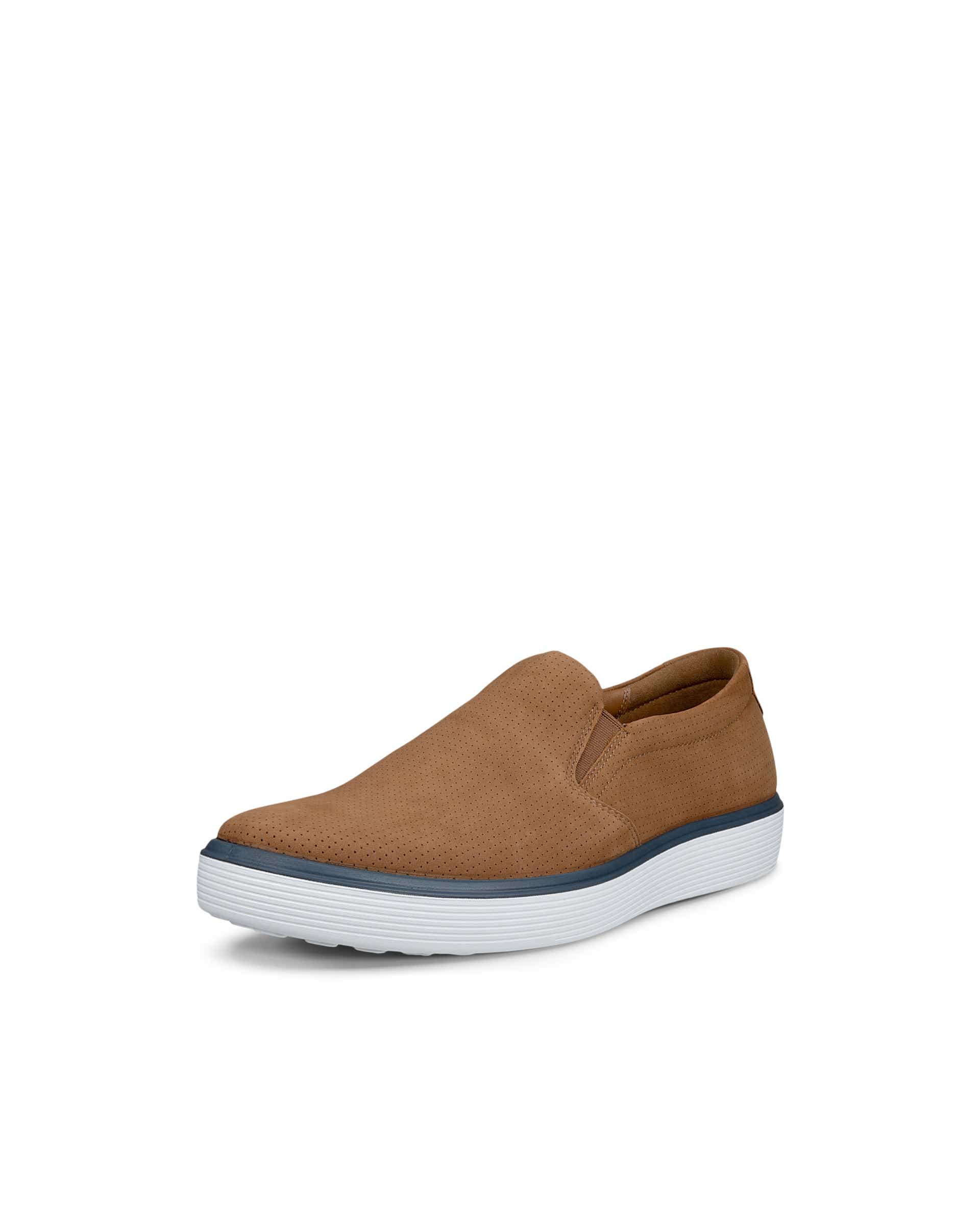 Men's ECCO® Soft 60 Nubuck Slip-On - Brown - Main