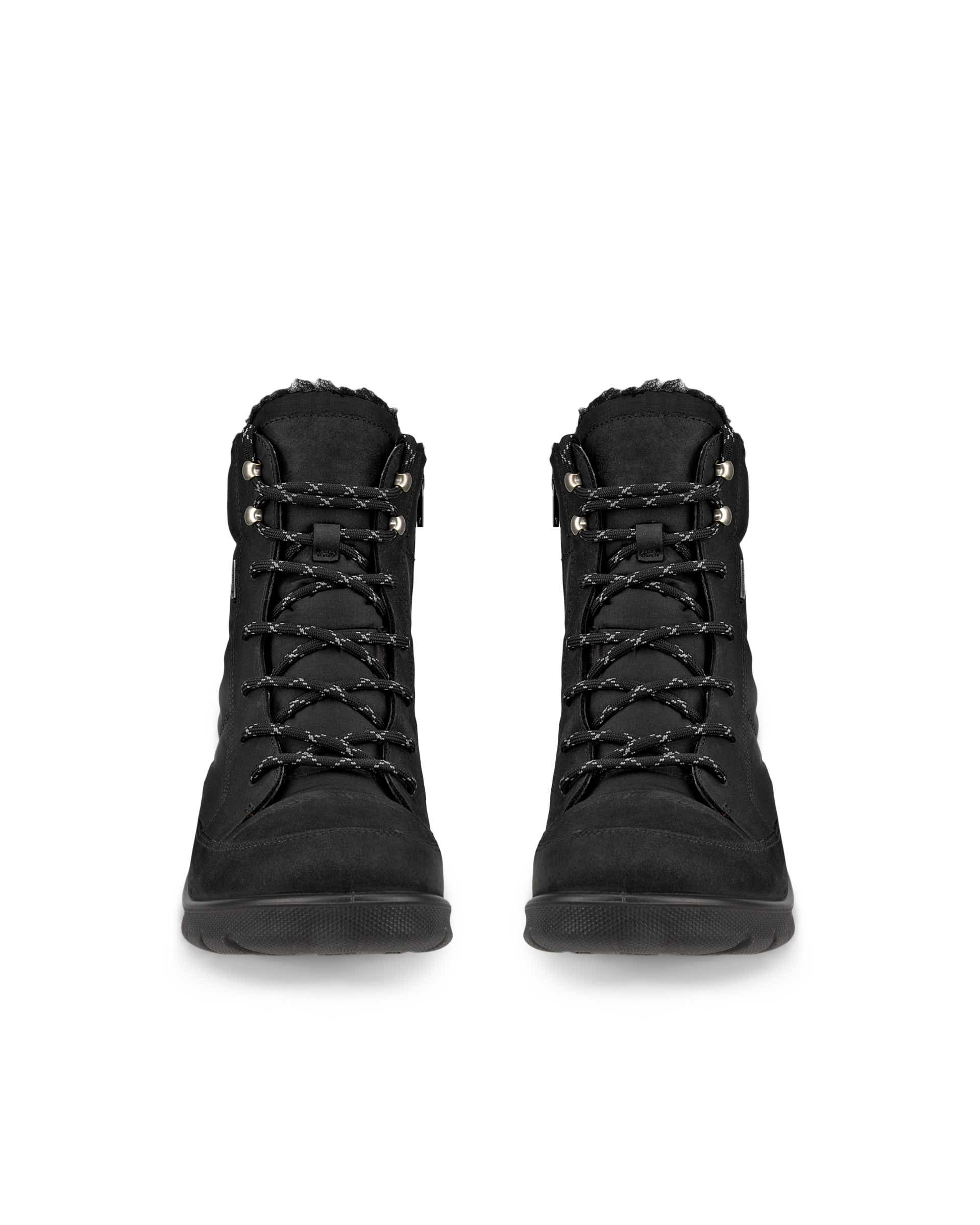 ECCO® Babett mellemhøj Gore-Tex udendørsstøvle i nubuck til damer - Sort - Front pair