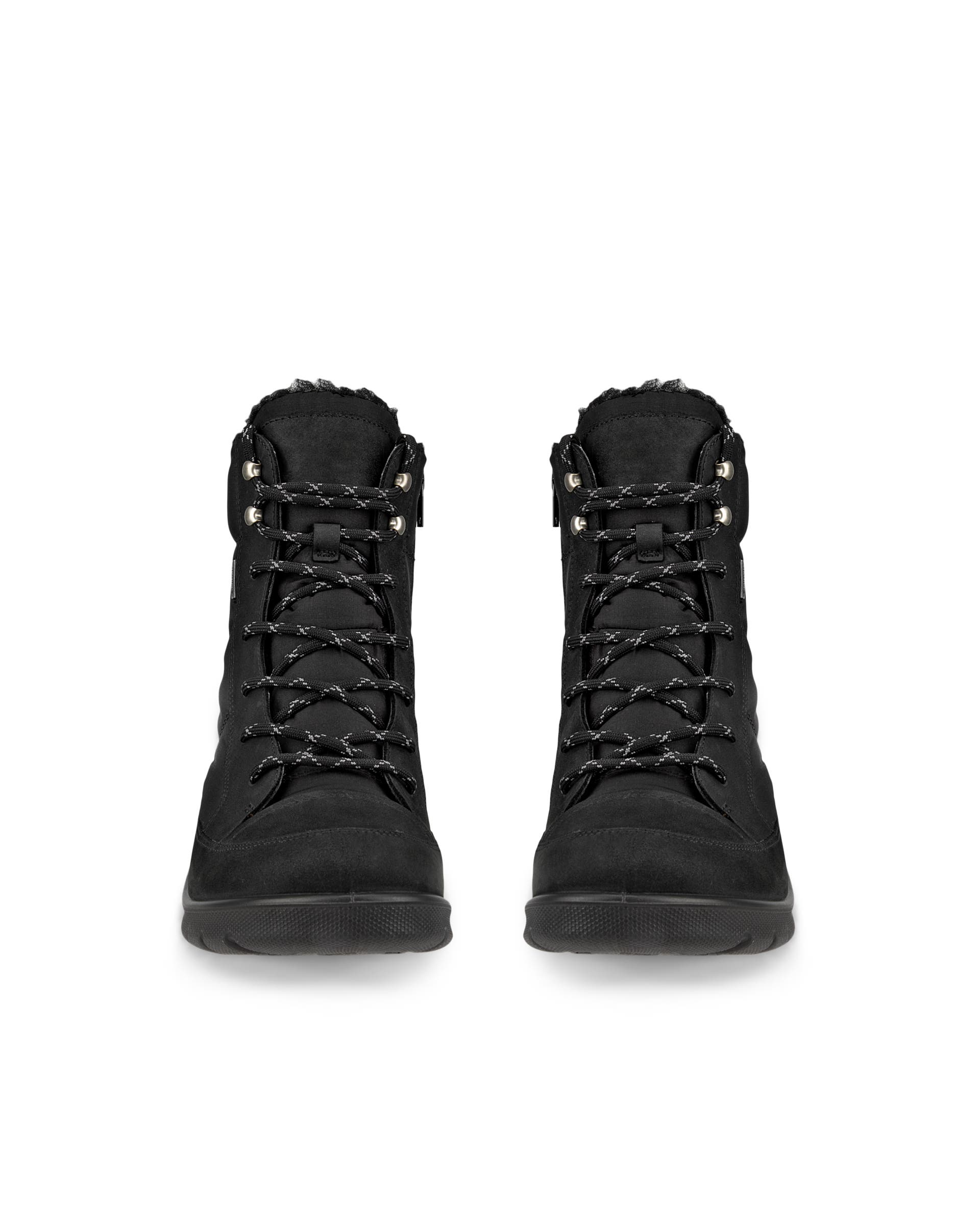 ECCO® Babett mellemhøj Gore-Tex udendørsstøvle i nubuck til damer - Sort - Front pair