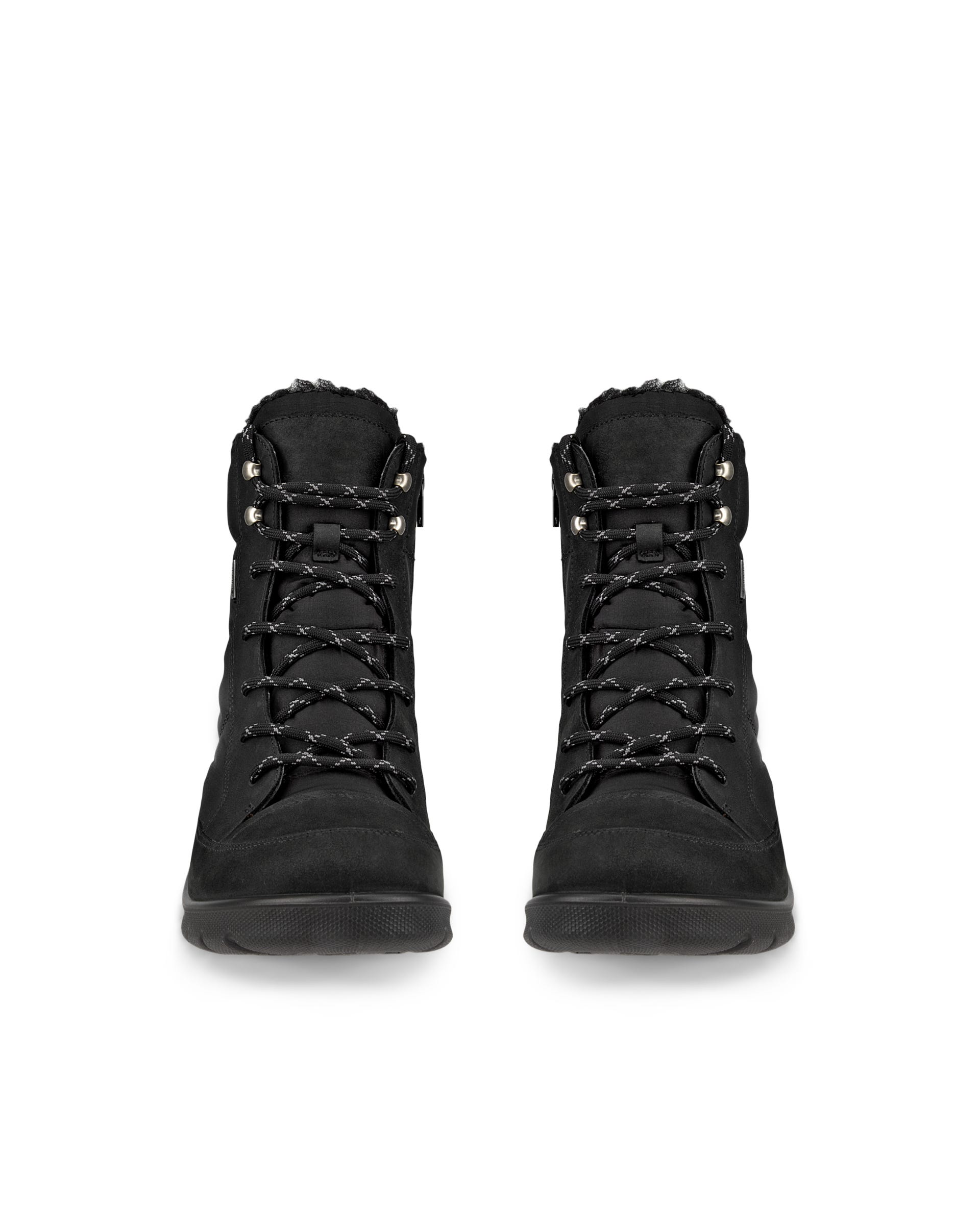 ECCO® Babett mellemhøj Gore-Tex udendørsstøvle i nubuck til damer - Sort - Front pair