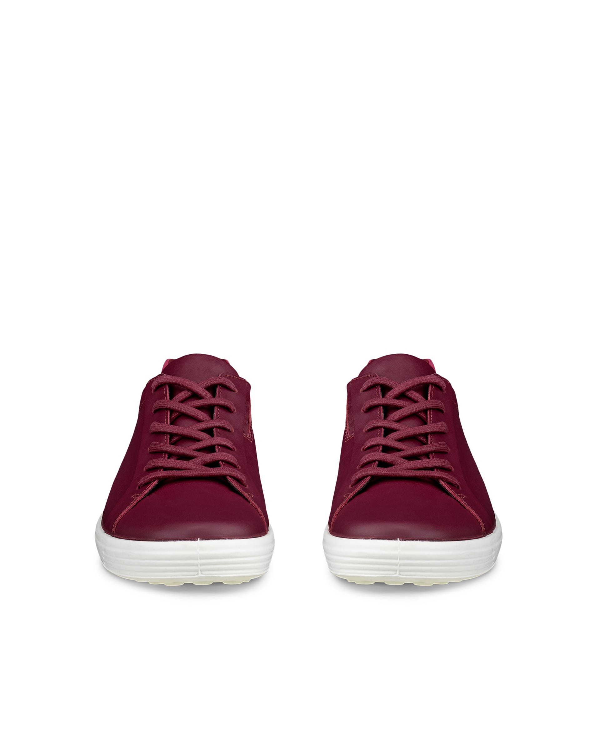 ECCO® SOFT 7 dames leren sneaker - Rood - Front pair