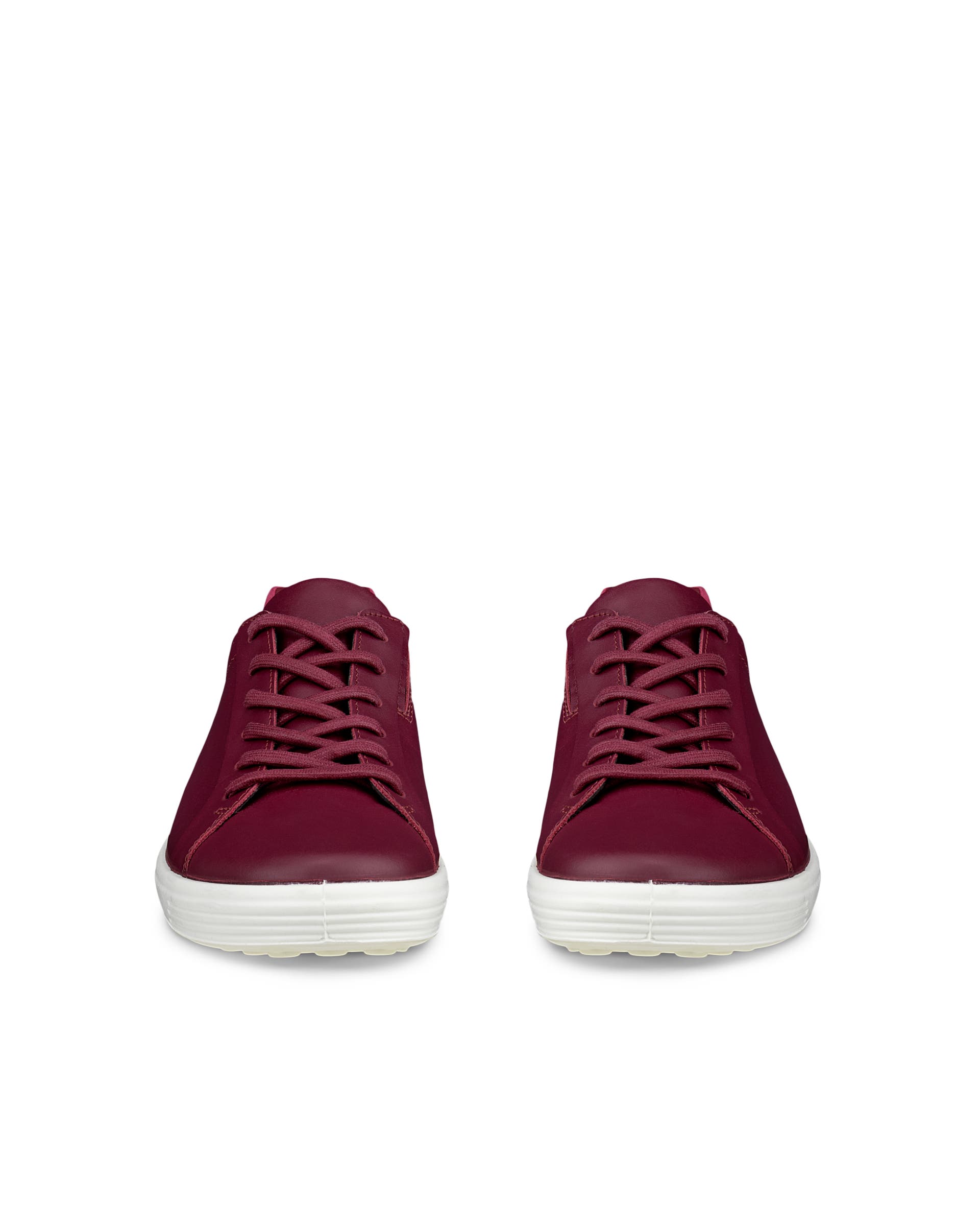 ECCO® SOFT 7 dames leren sneaker - Rood - Front pair