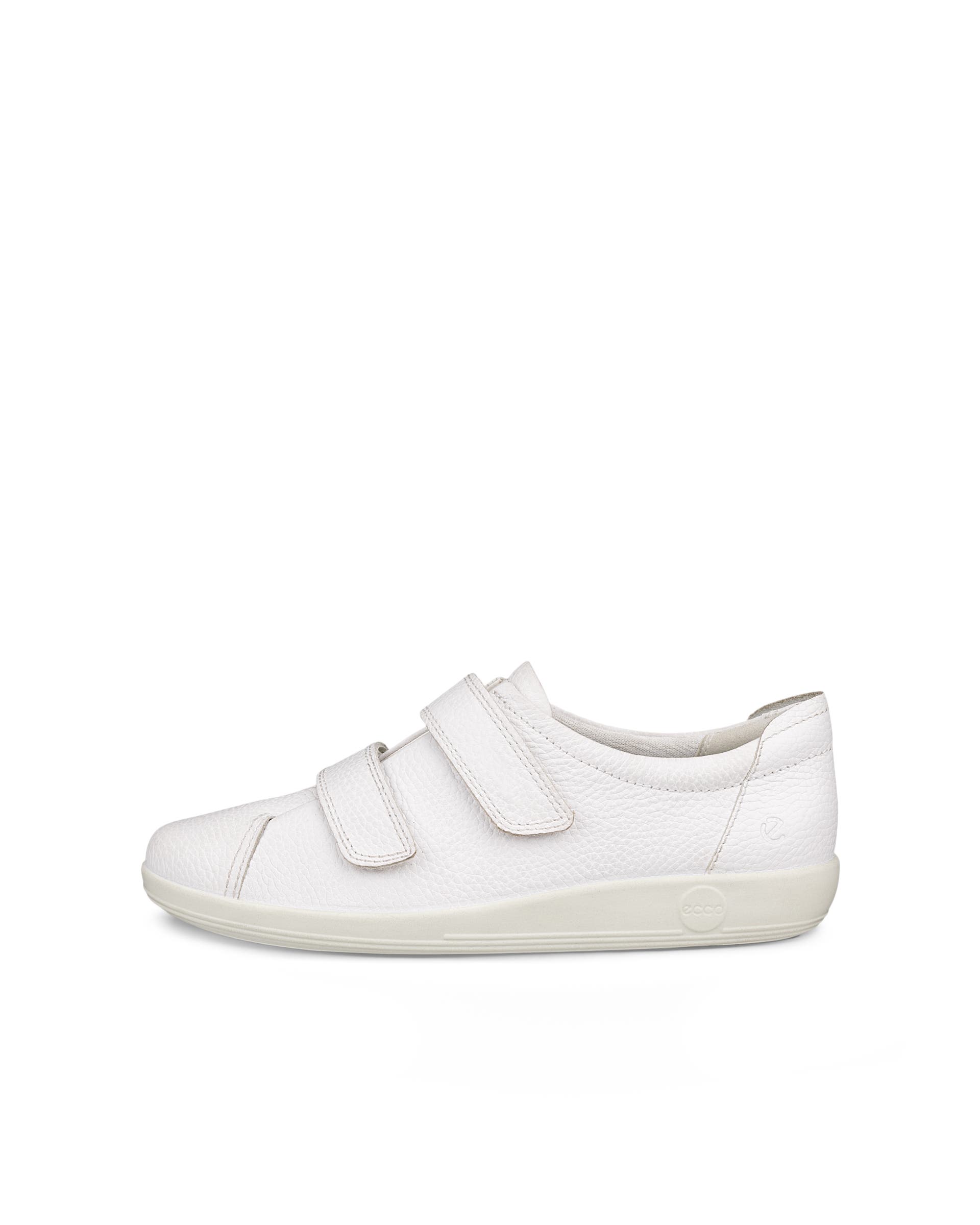 Women's ECCO® Soft 2.0 Leather Walking Shoe - White - Outside