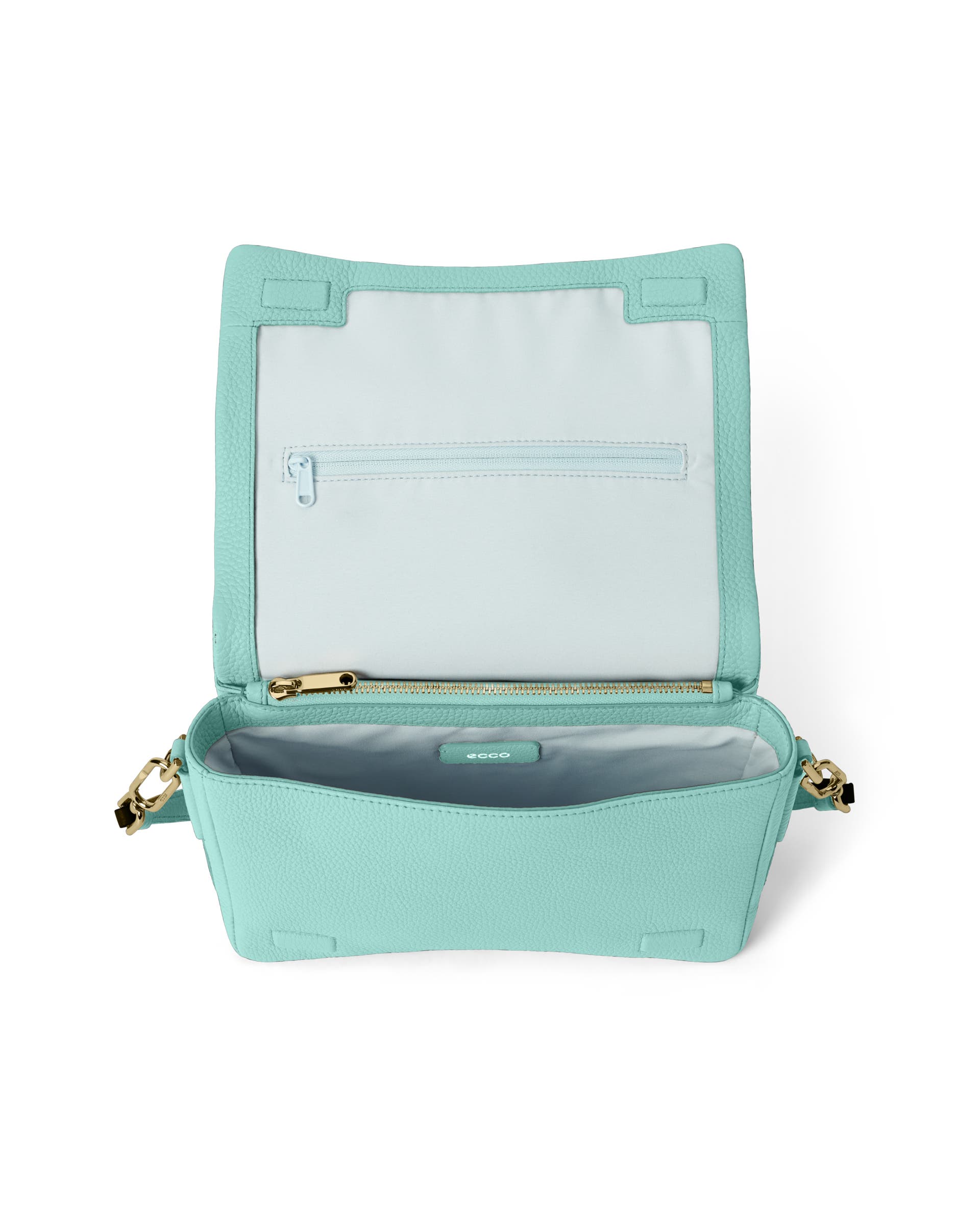 ECCO® Pinch Umhängetasche aus Leder - Blau - Inside