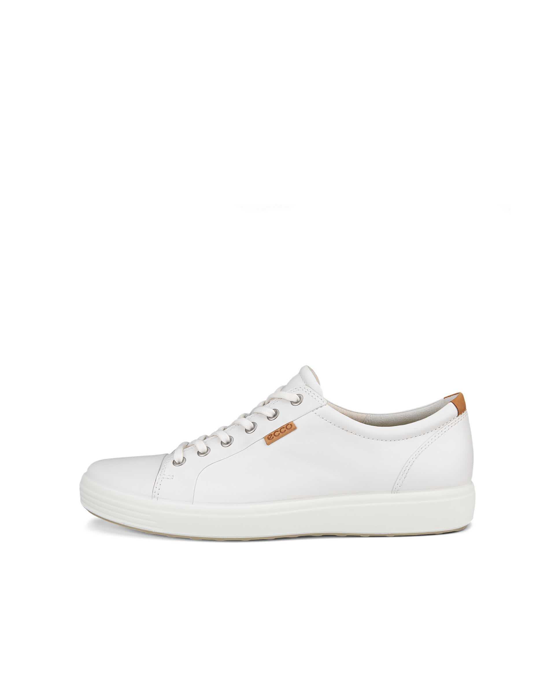 Men's ECCO® Soft Leather Sneaker White