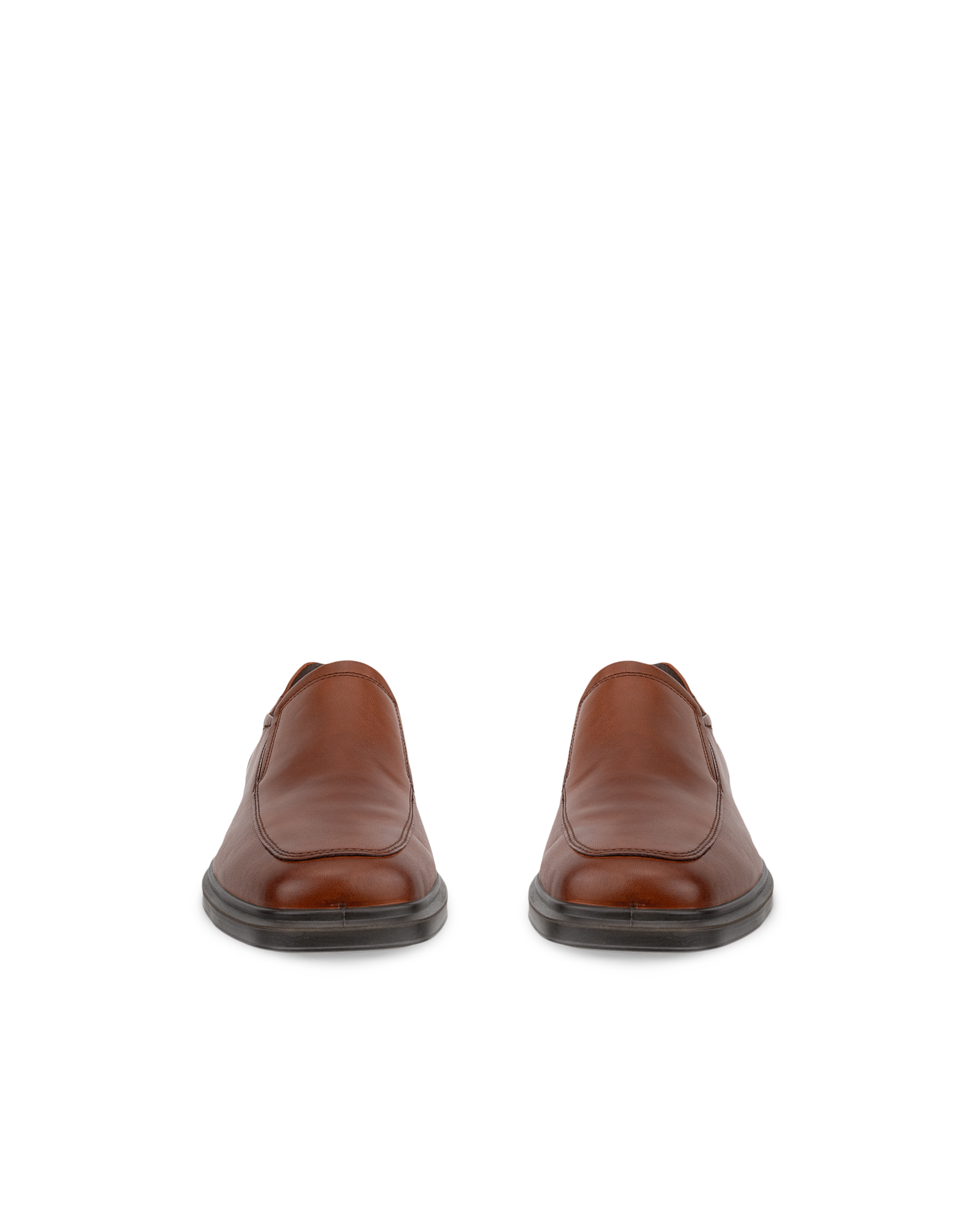 Men's ECCO® Helsinki 2 Leather Slip-On Dress Shoe - Brown - Front pair
