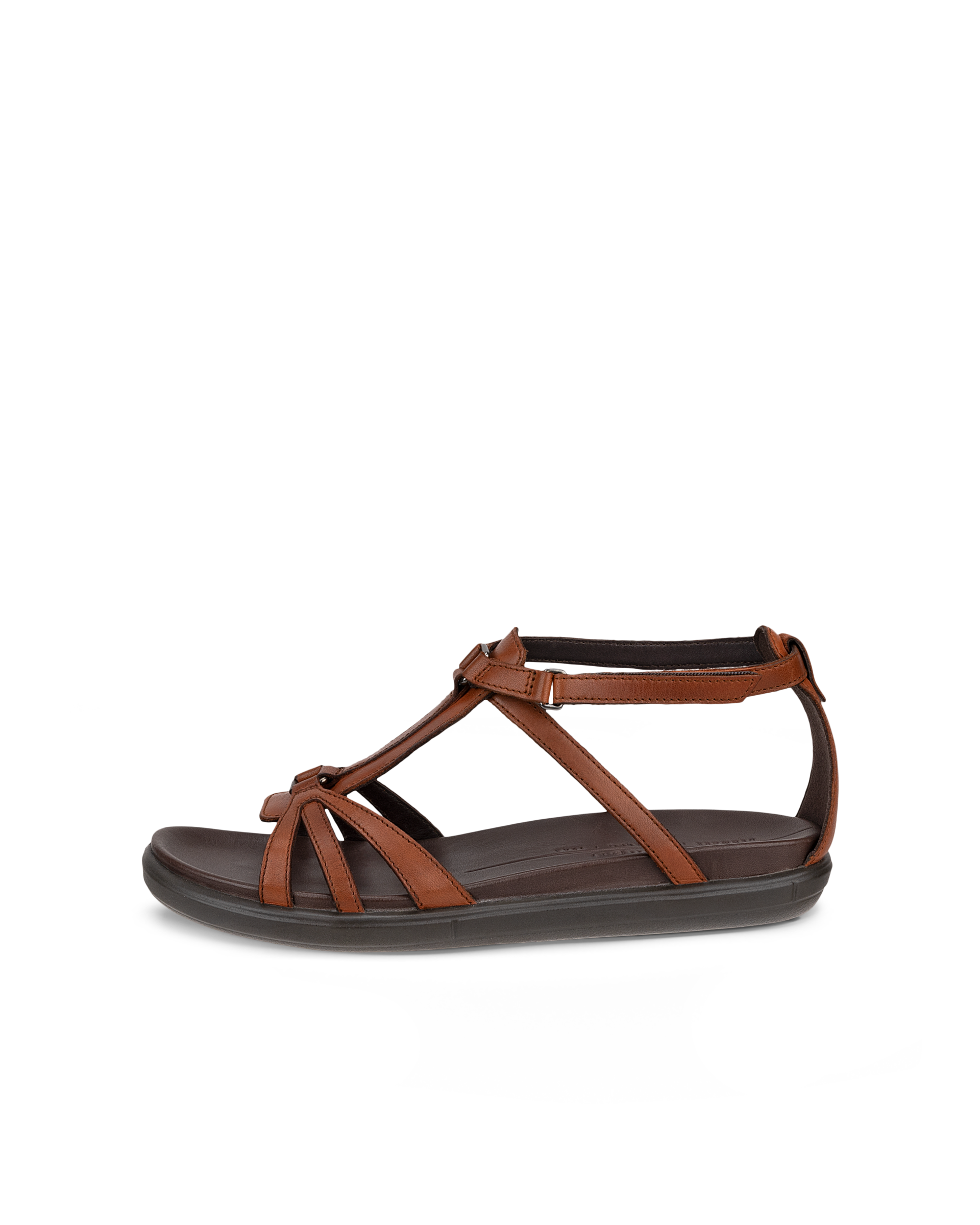 ECCO Simpil Sandal ウィメンズ レザーフラットサンダル | メタリック