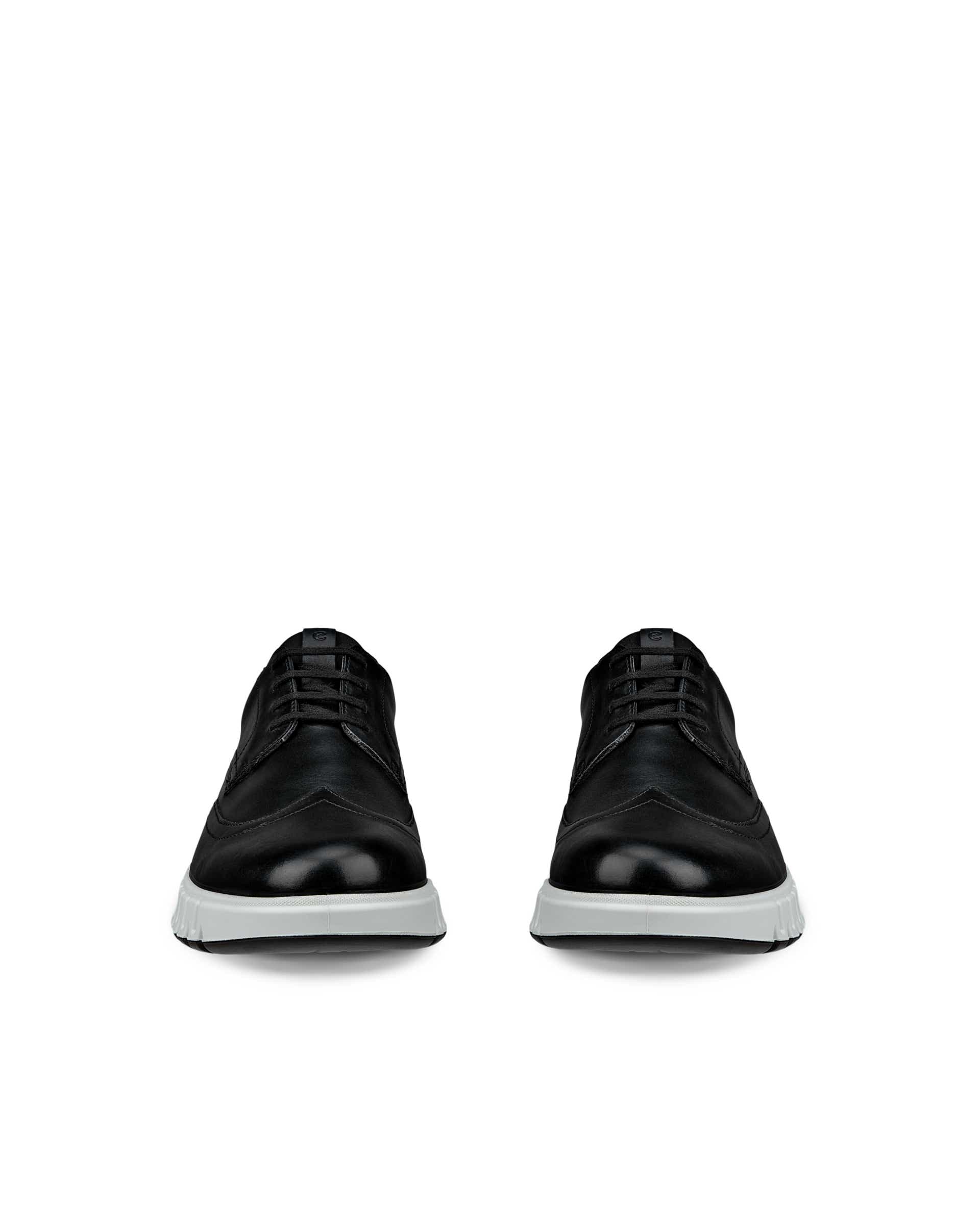 ECCO Gruuv Studio メンズ レザースリッポン - ブラック - Front pair