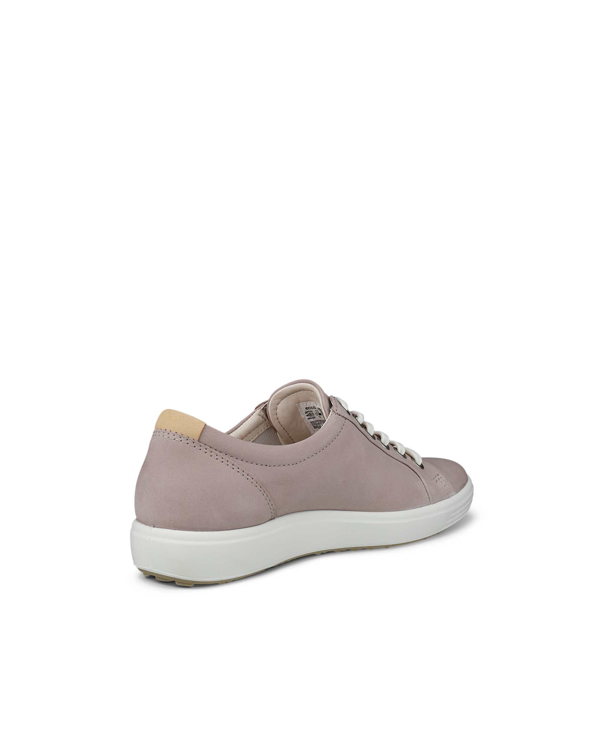 ECCO® Soft 7 baskets en nubuck pour femme - Gris - Back