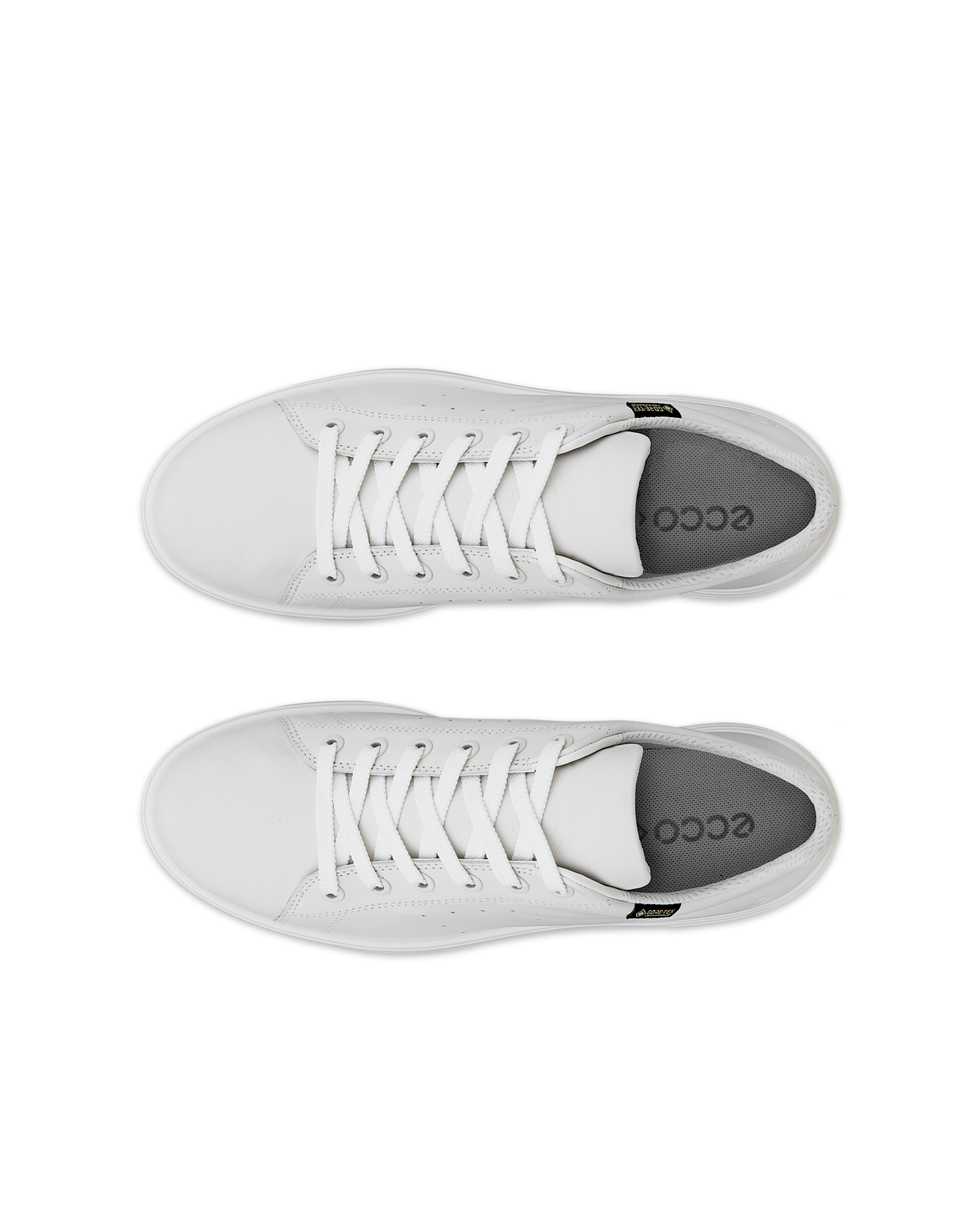 ECCO® Street 720 baskets en cuir Gore-Tex pour femme - Blanc - Top left pair