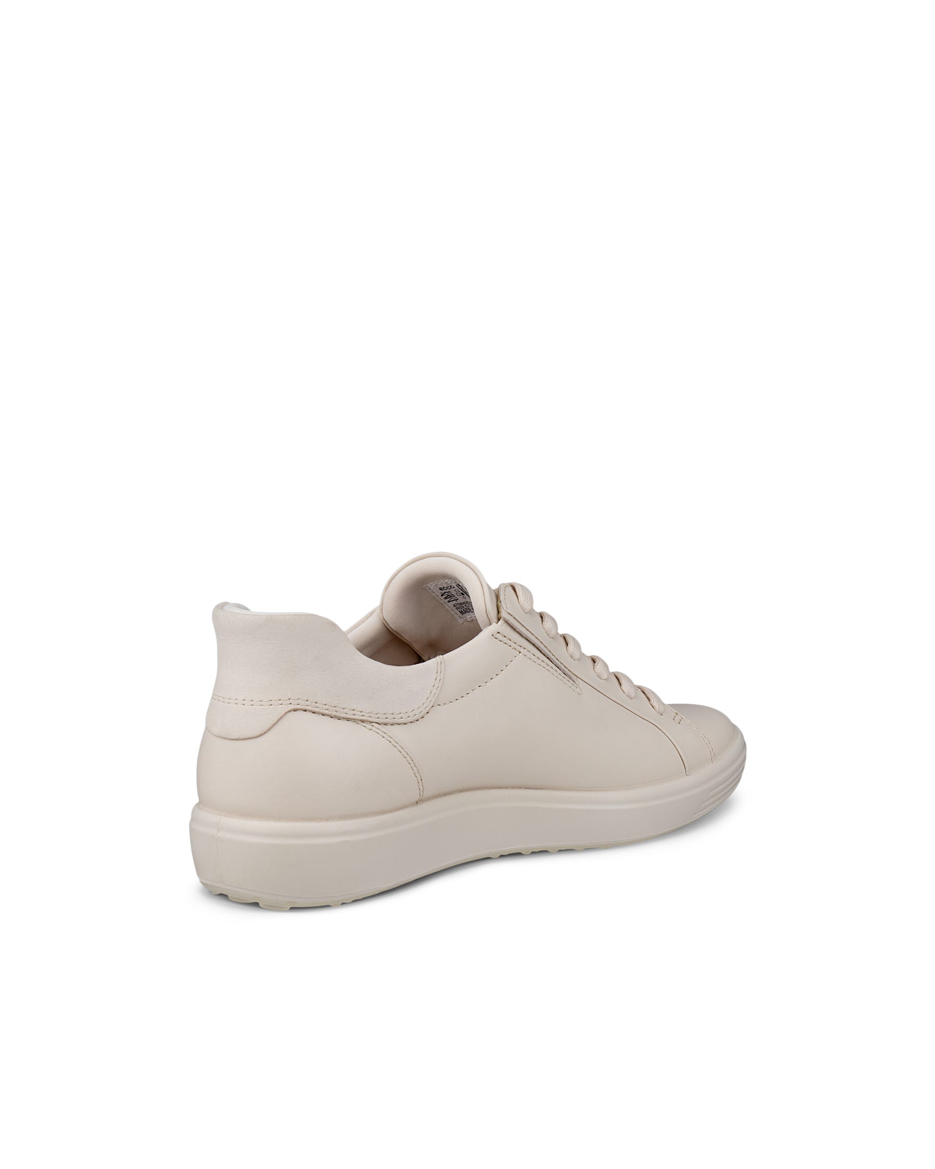 ECCO® SOFT 7 dames leren sneaker - Beige - Back