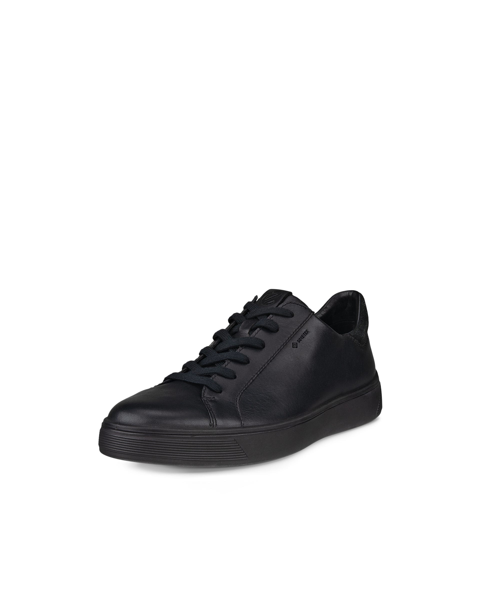 Men's ECCO® Street Tray Leather Gore-Tex Sneaker | Black