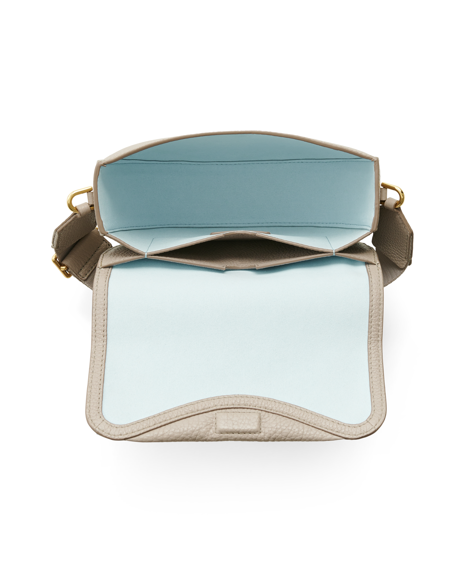 ECCO® Saddle Bag Umhängetasche aus Leder - Beige - Birdeye