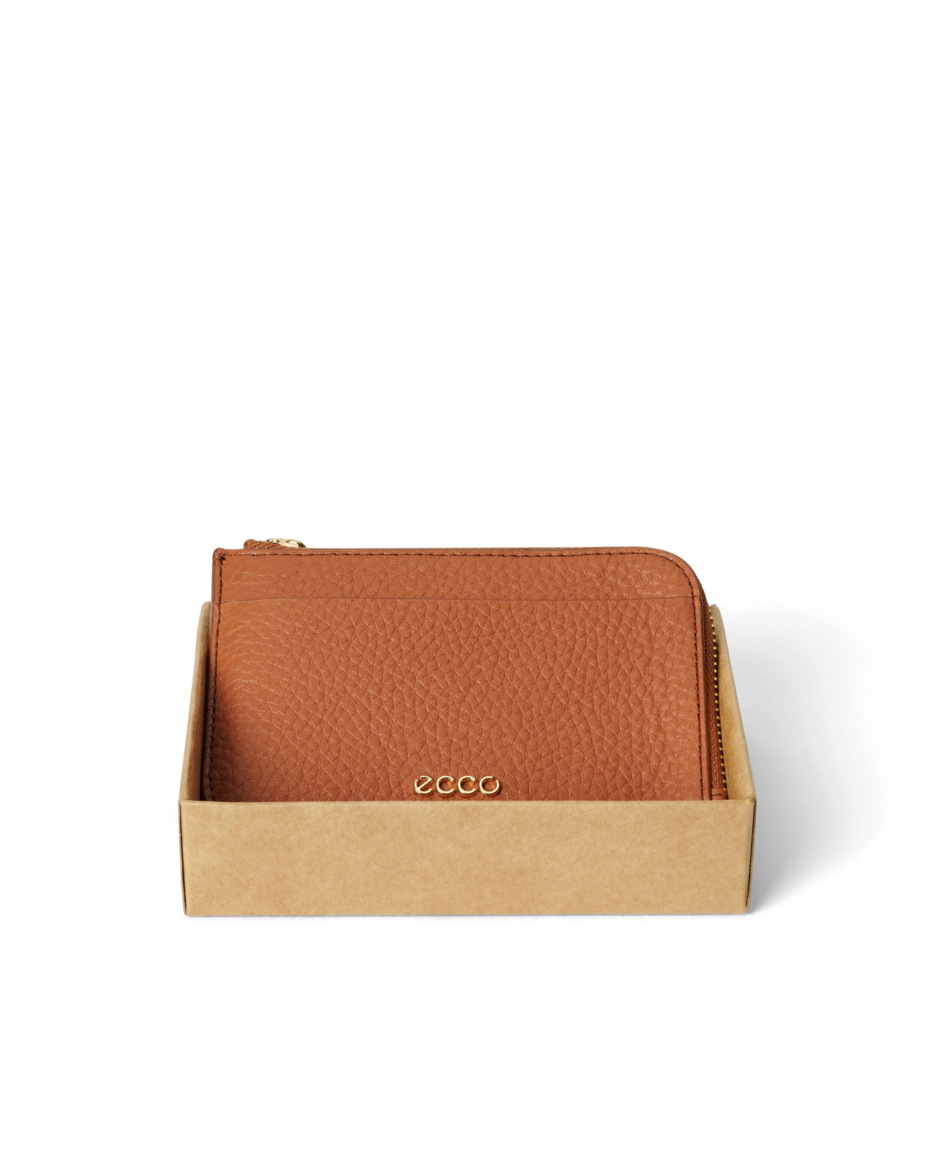 ECCO ZIPPED CARD CASE - Brown - Detail-1