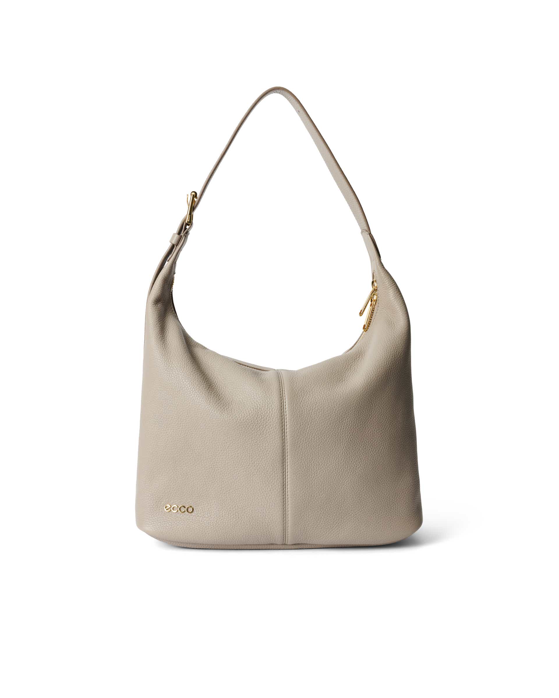 ECCO® Hobo Leather Hobo Bag - Beige - Main