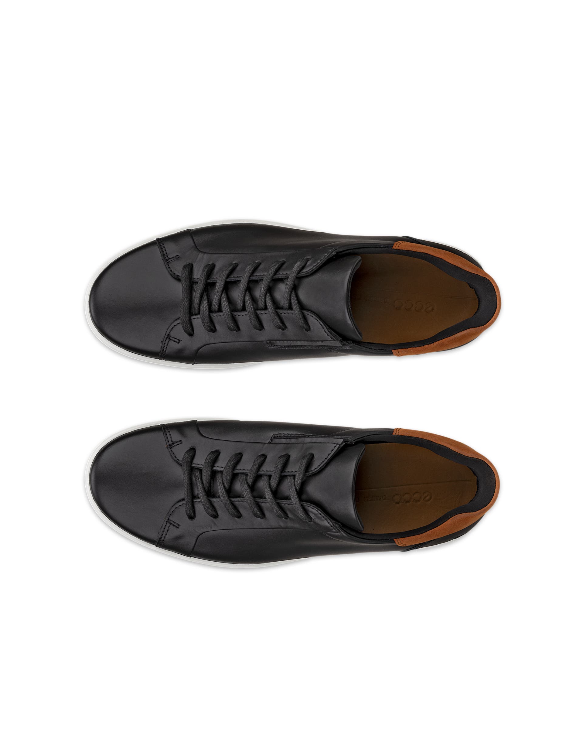 ECCO® Soft 7 Herren Ledersneaker - Schwarz - Top left pair