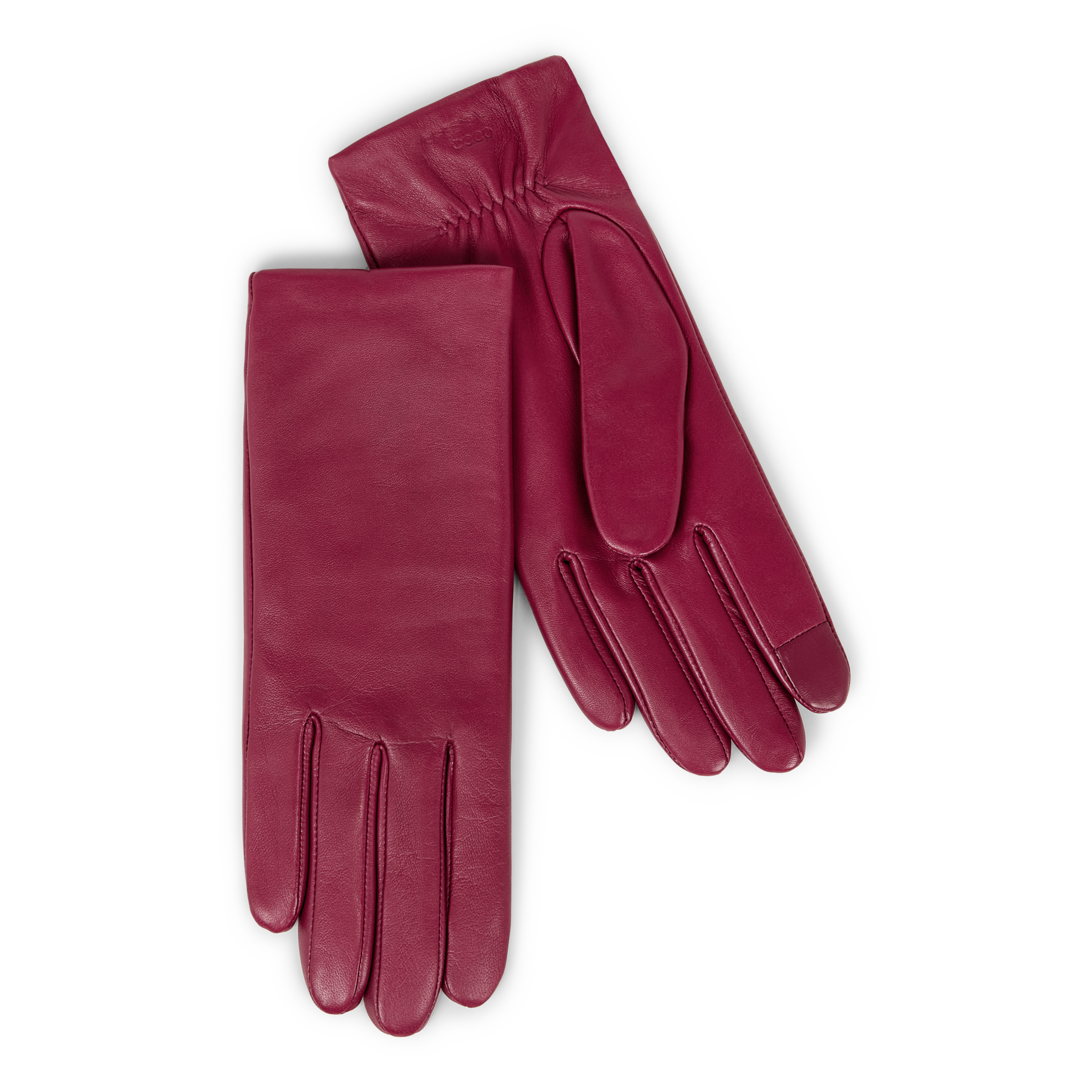 ECCO Gloves Plain ウィメンズ レザーグローブ | ブラウン