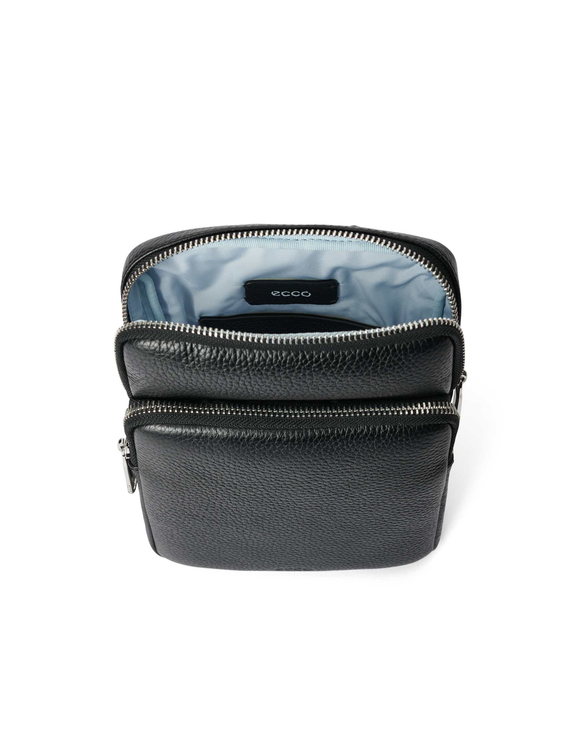 Mala tiracolo couro ECCO® Flat Pouch - Preto - Inside
