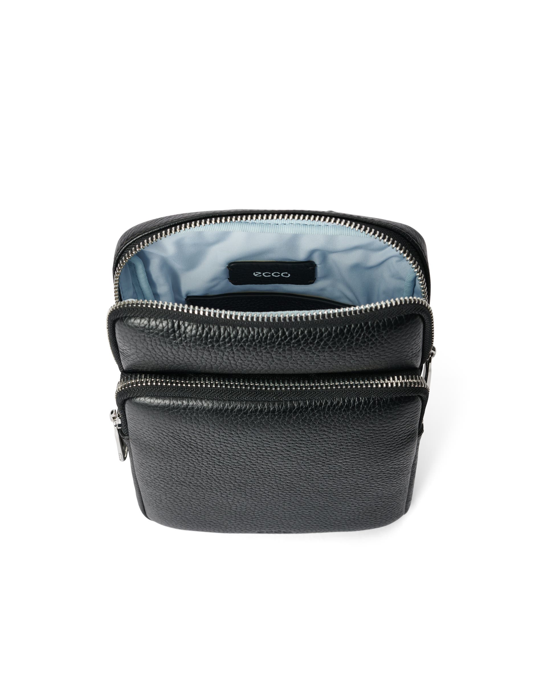 Mala tiracolo couro ECCO® Flat Pouch - Preto - Inside