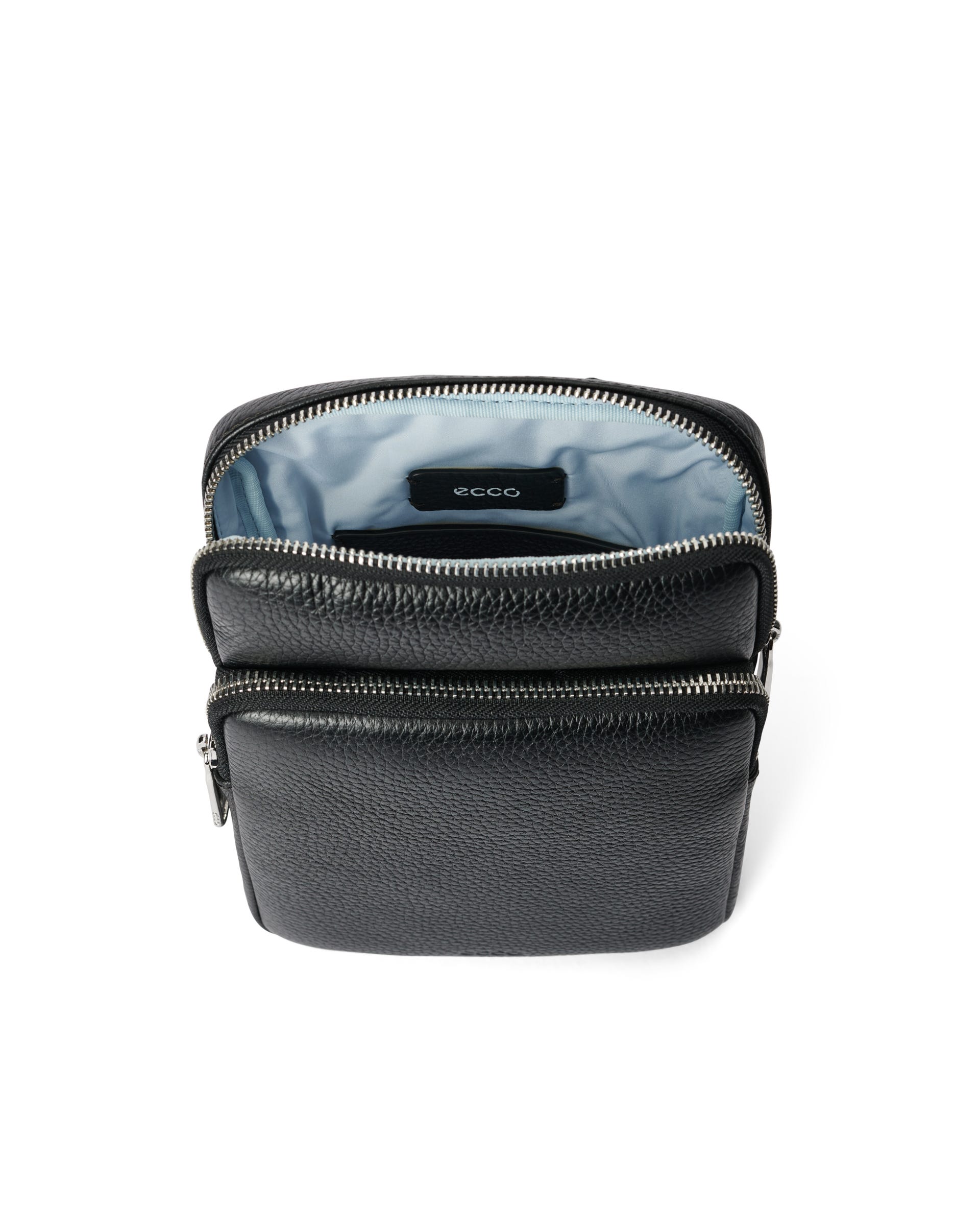 Mala tiracolo couro ECCO® Flat Pouch - Preto - Inside