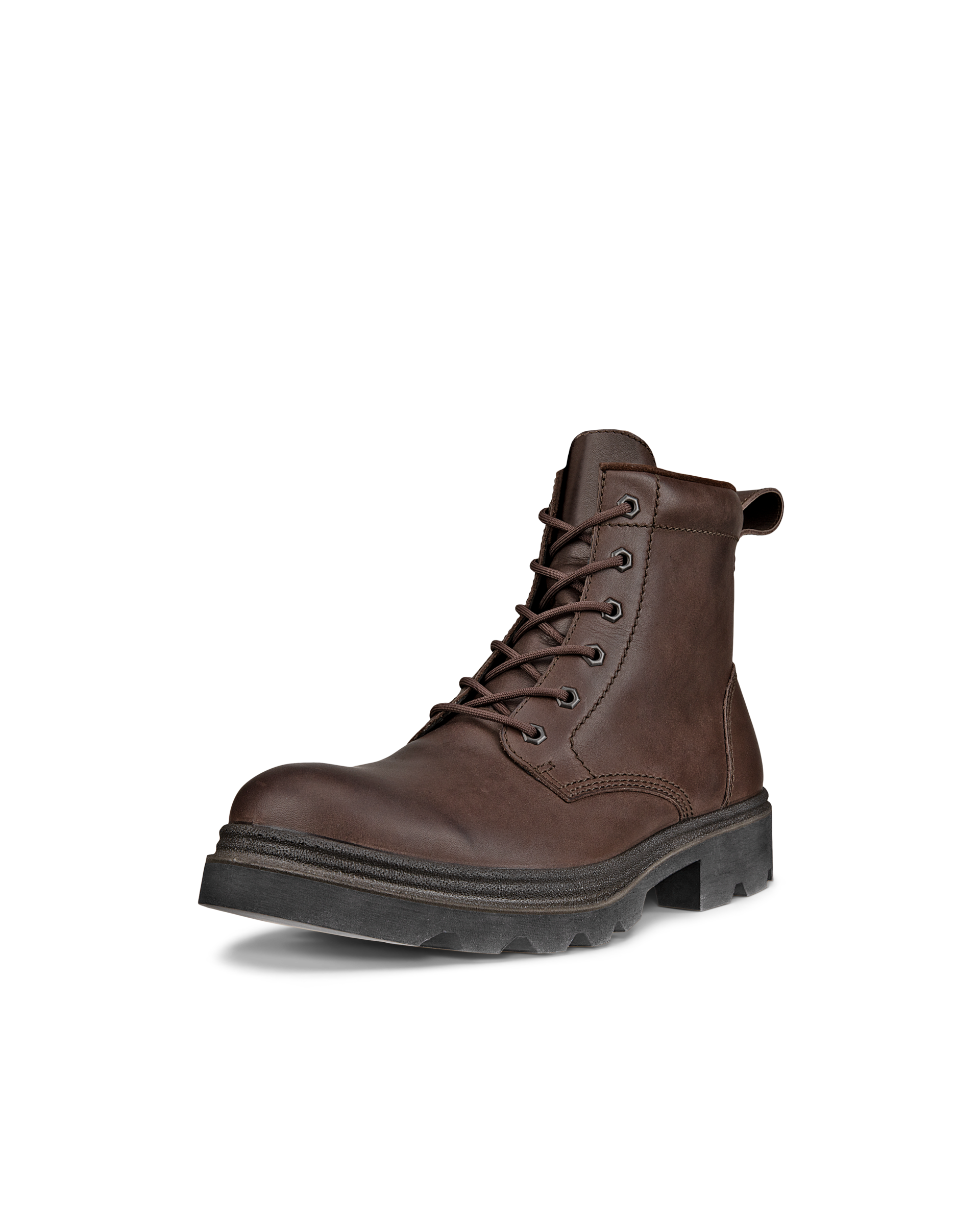 Men's ECCO® Grainer Leather Lace-Up Boot - Brown - Main