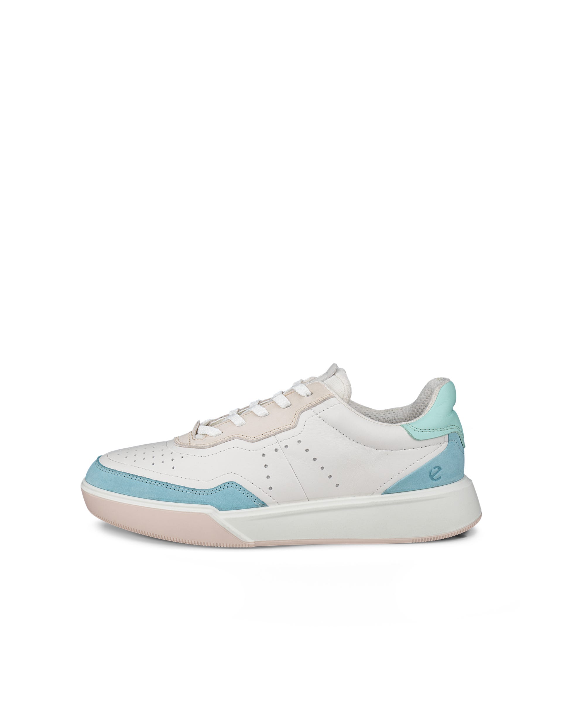 ECCO® Street Court baskets en cuir pour femme - Blanc - Outside