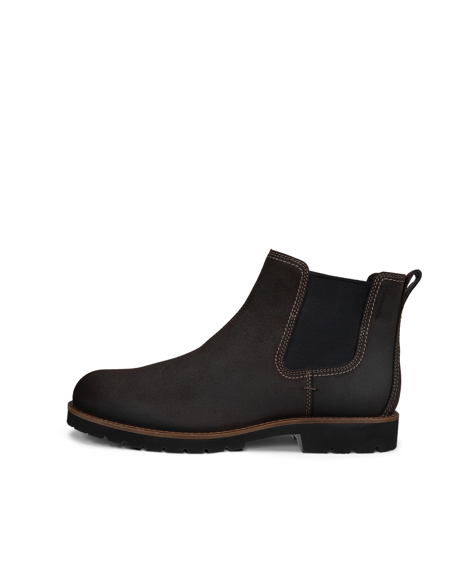 ECCO CHARLESTOWN - Men's Suede Waterproof Chelsea Boot - Brown - 10
