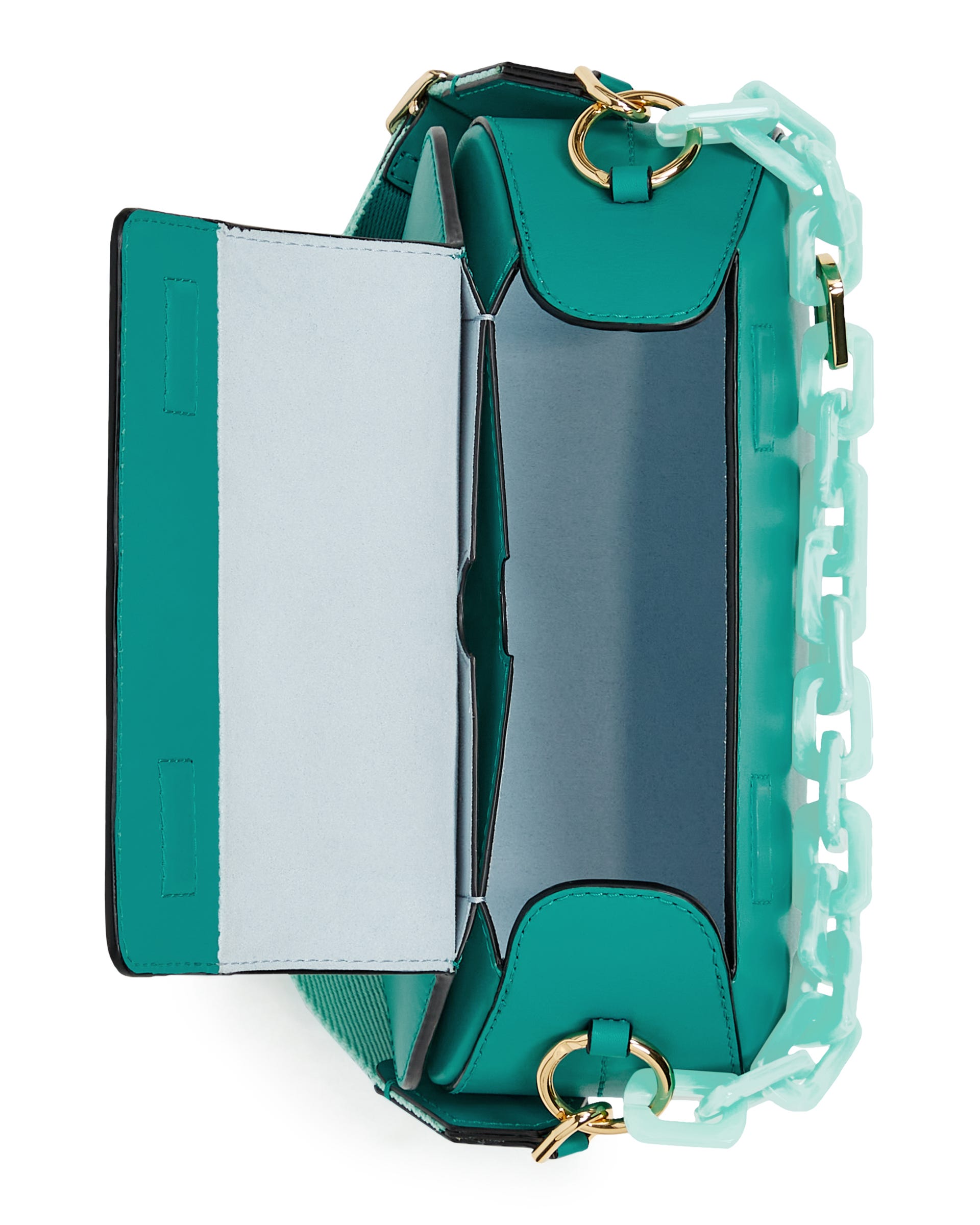 ECCO Weeble Chain レザークロスボディバッグ | グリーン