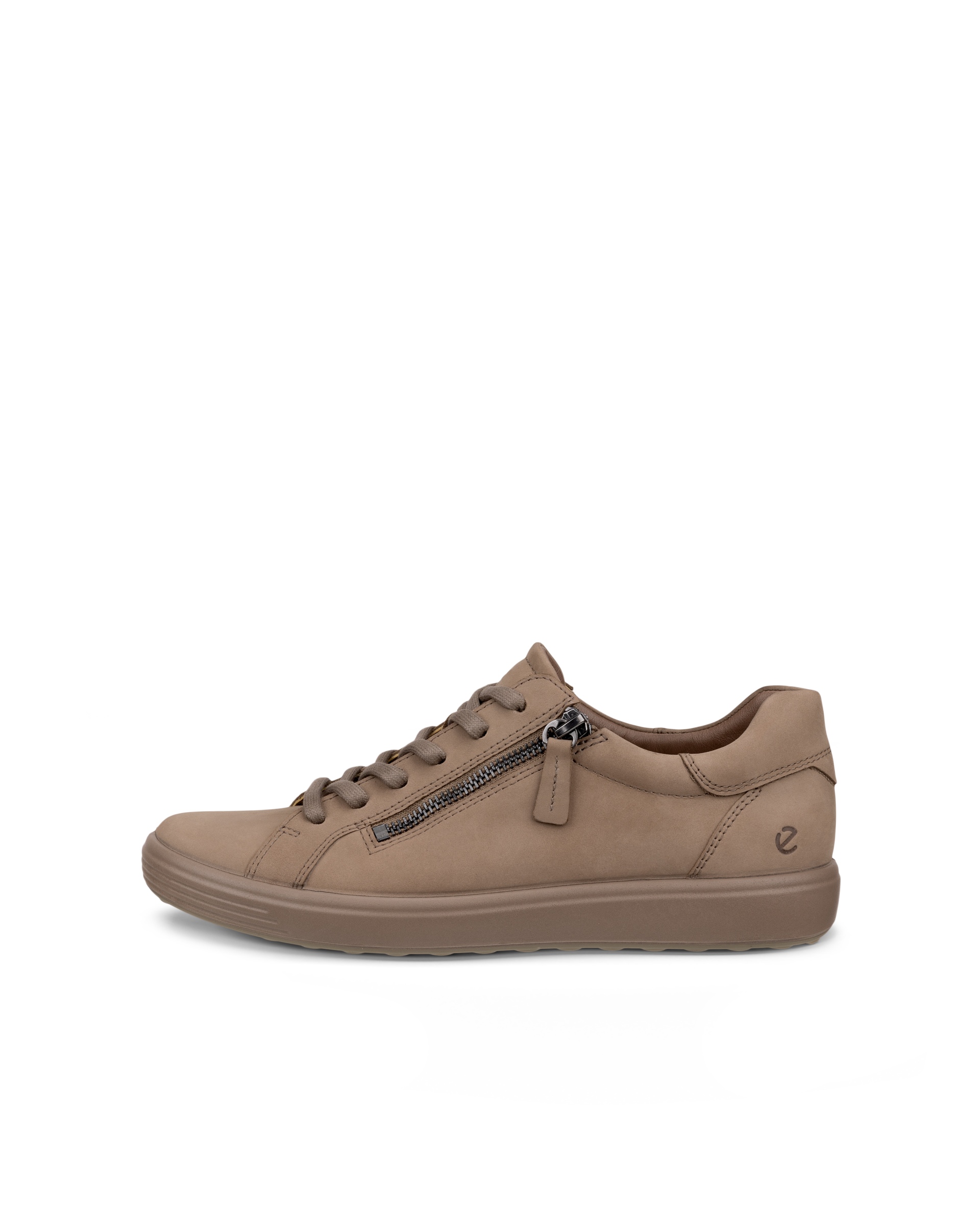 eko　1207 Women's ECCO® Soft 7 Nubuck Side-Zip Sneaker | Brown