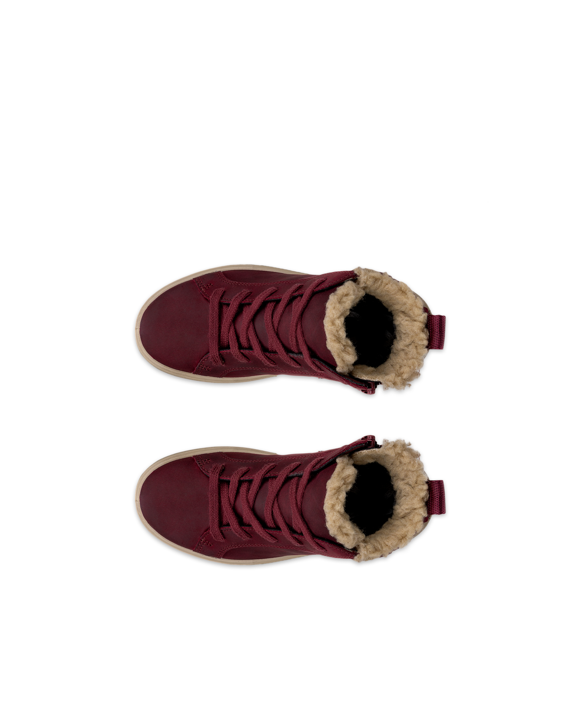 ECCO® SOFT 60 gyerek vízálló nubuk bokacsizma - Piros - Top left pair