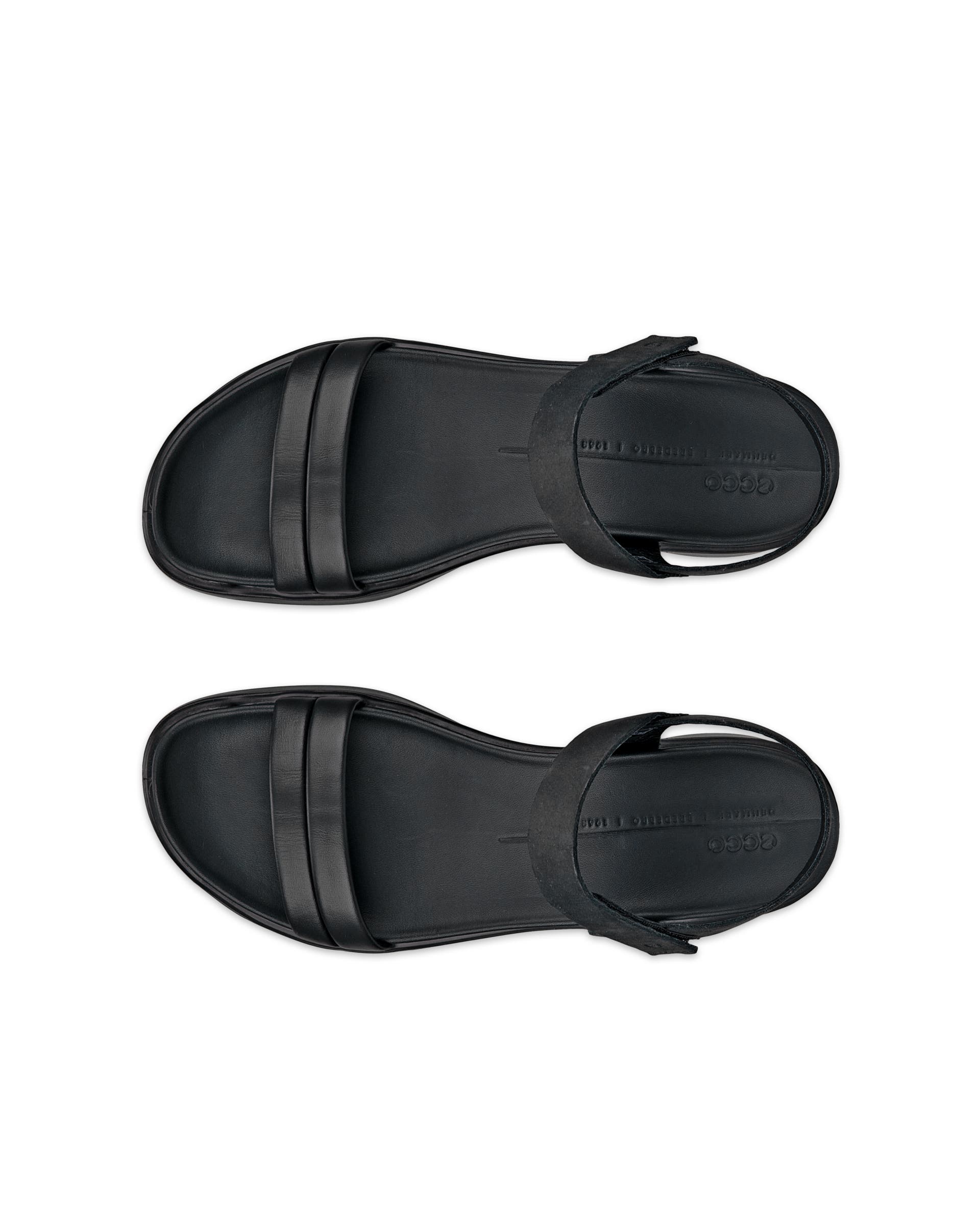 ECCO Flowt LX Wedge ウィメンズ レザーウェッジソールサンダル | ブラック