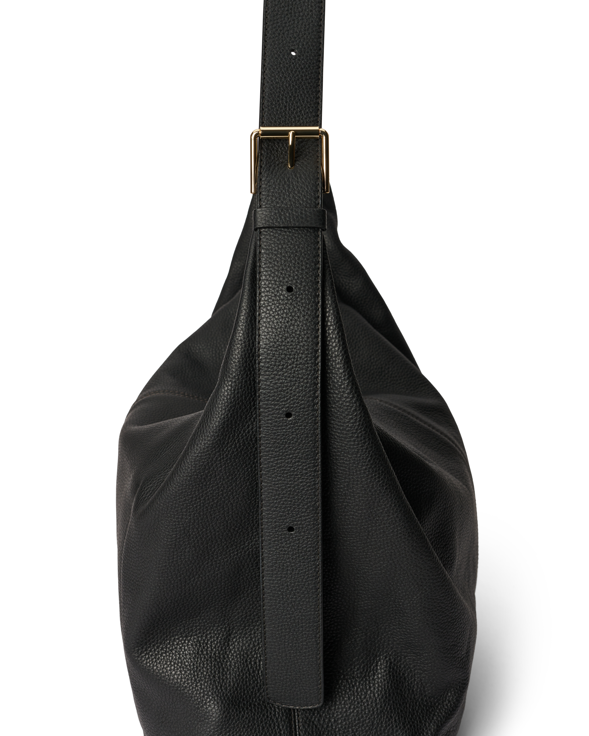 ECCO Hobo Large Soft Pebbled レザーホーボーバッグ | ブラック