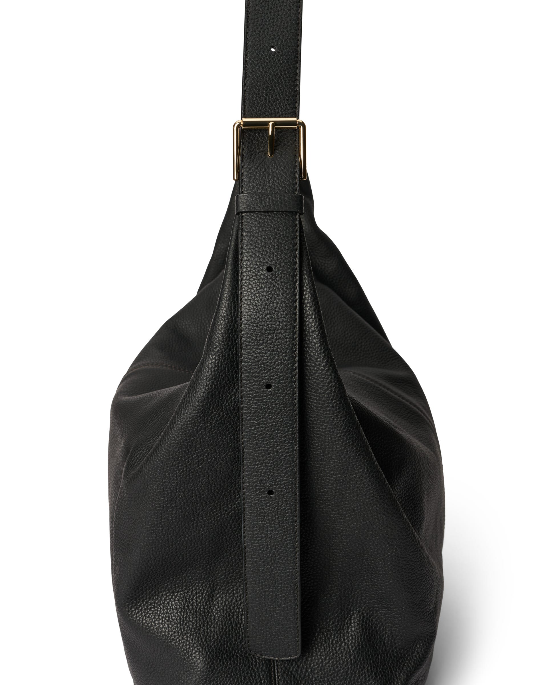 ECCO Hobo Large Soft Pebbled レザーホーボーバッグ - ブラック - Detail-2