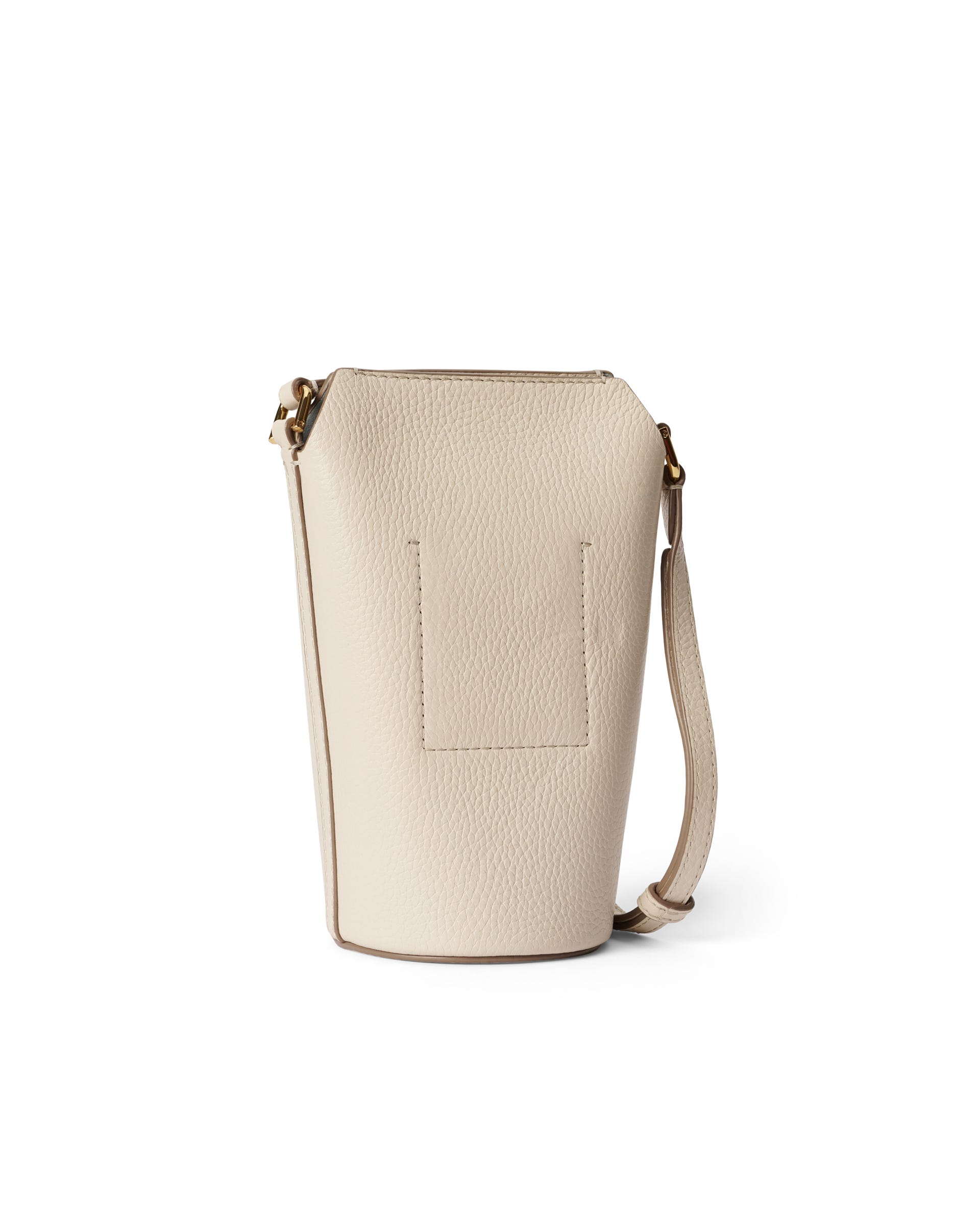 ECCO® Pot Umhängetasche aus Leder - Beige - Back