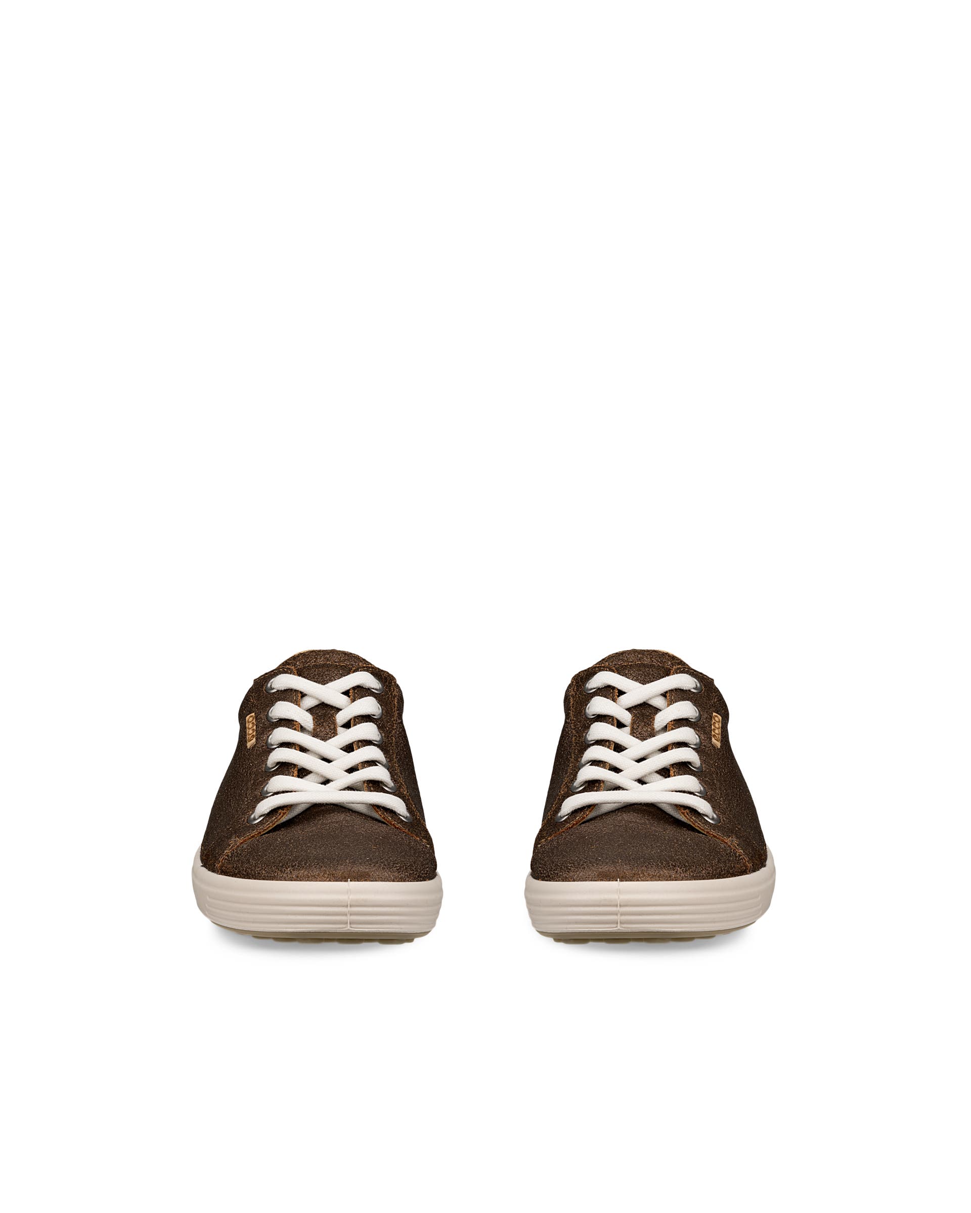 Women's ECCO® Soft 7 Leather Sneaker - Brown - Front pair
