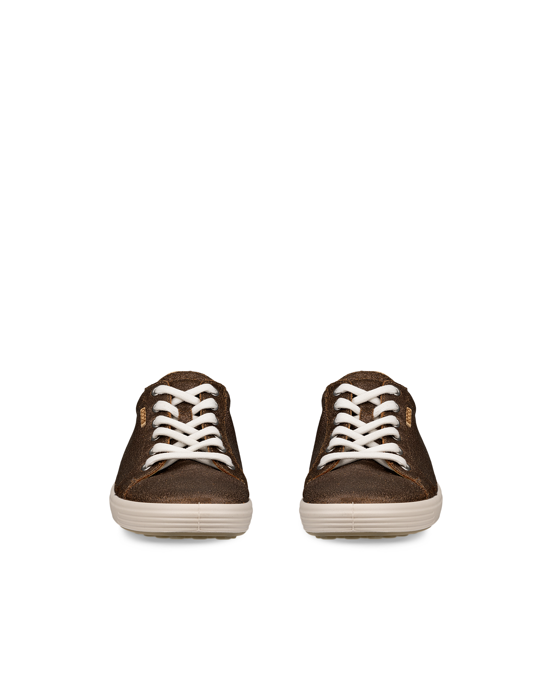 Women's ECCO® Soft 7 Leather Sneaker - Brown - Front pair
