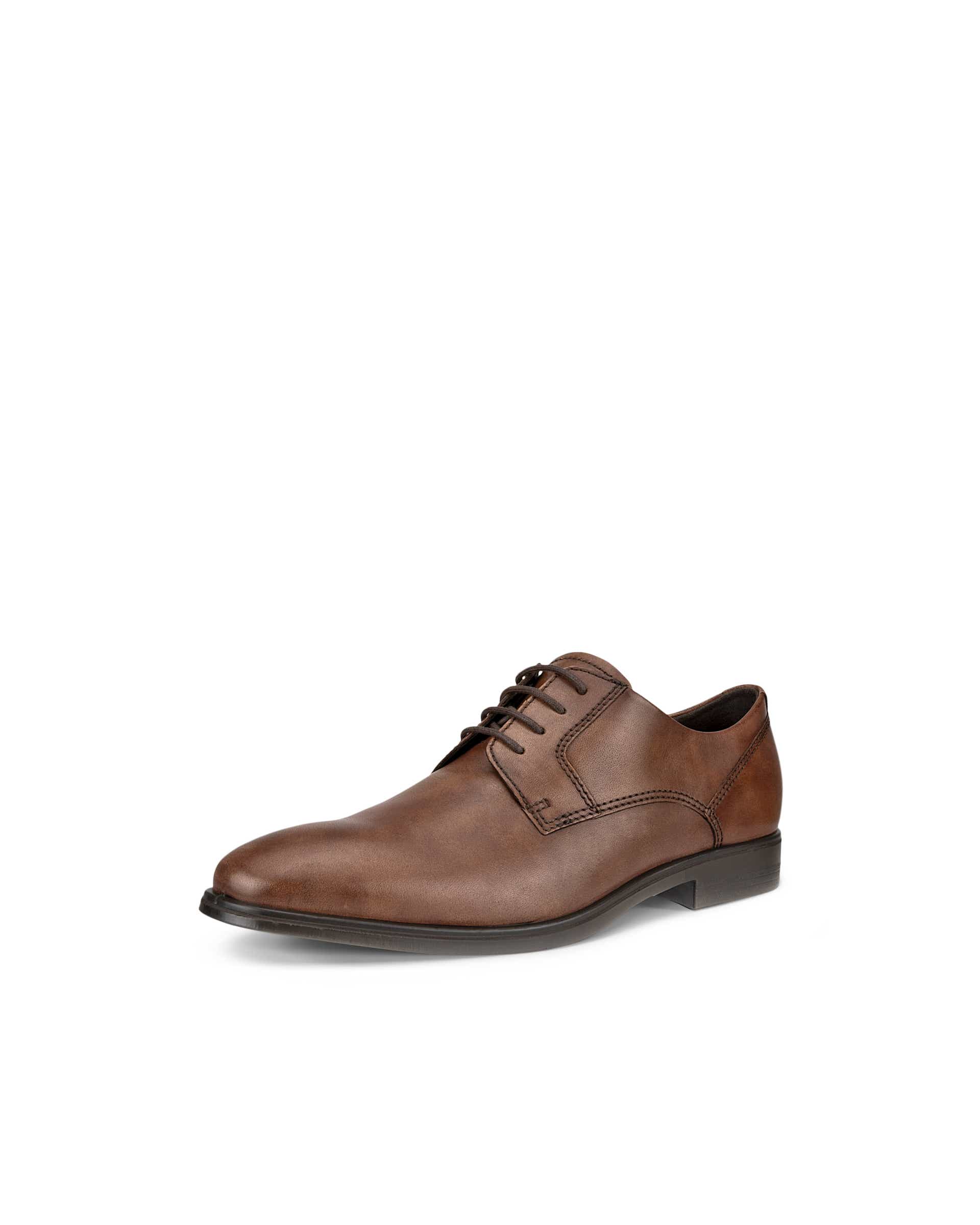 ECCO Men Queenstown Plain-toe Derby Shoes - Brown - Main