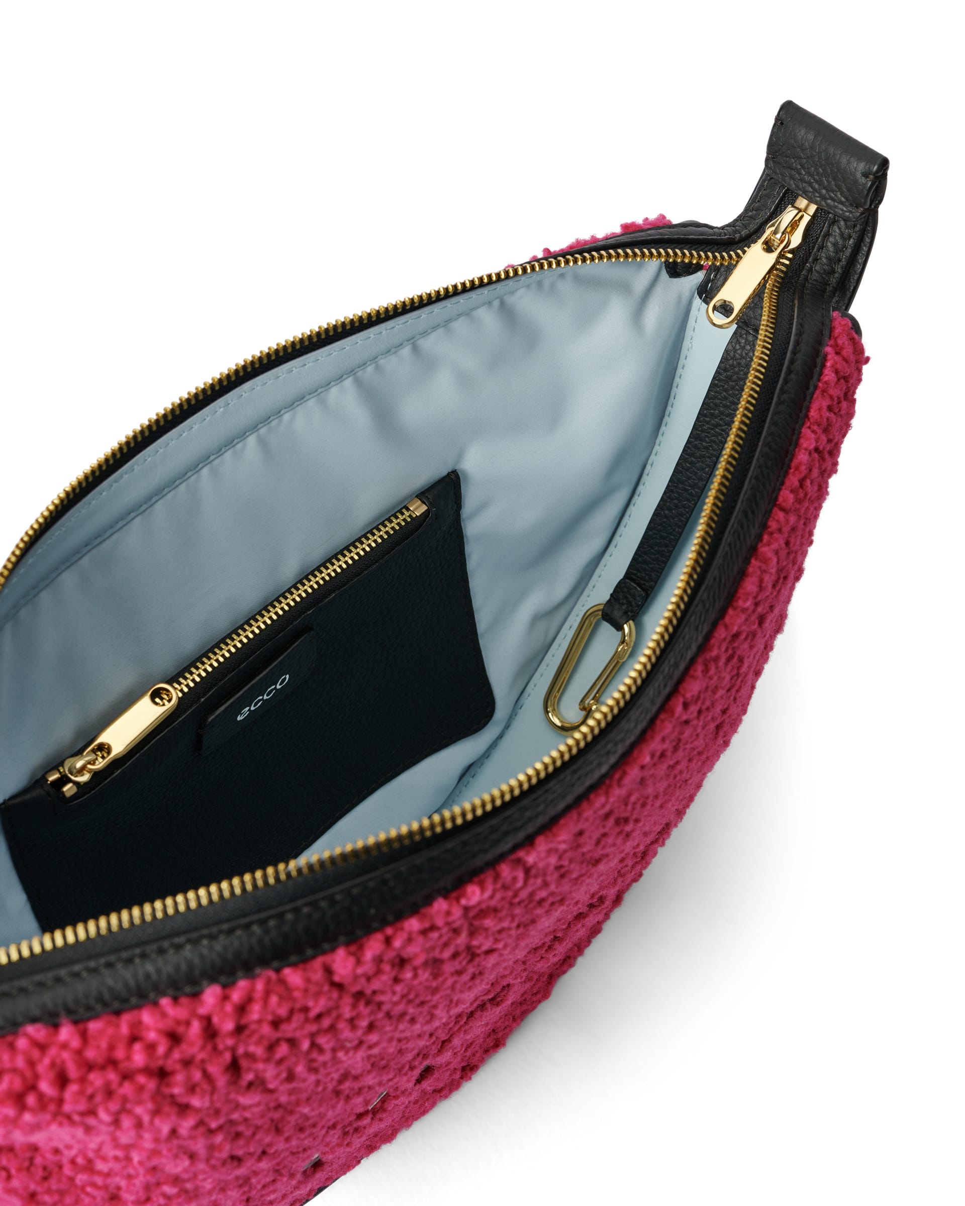 ECCO Fortune Snuggle Soft Pebbled レザークロスボディバッグ - ピンク - Inside