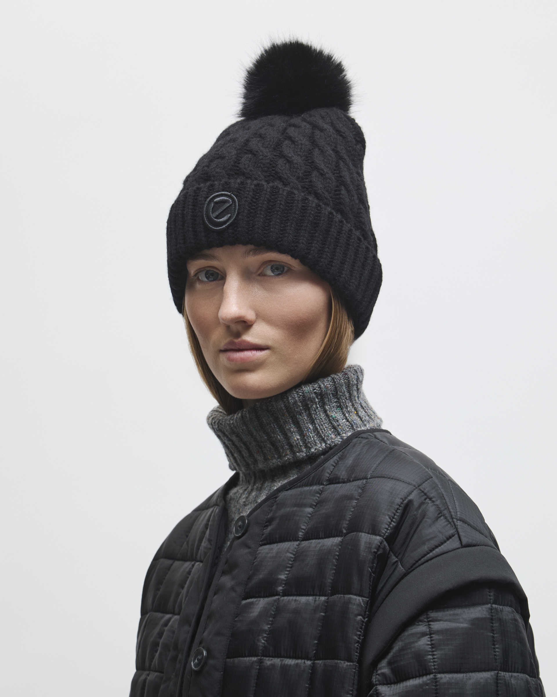 ECCO Women Pattern Pompom Bean — Black