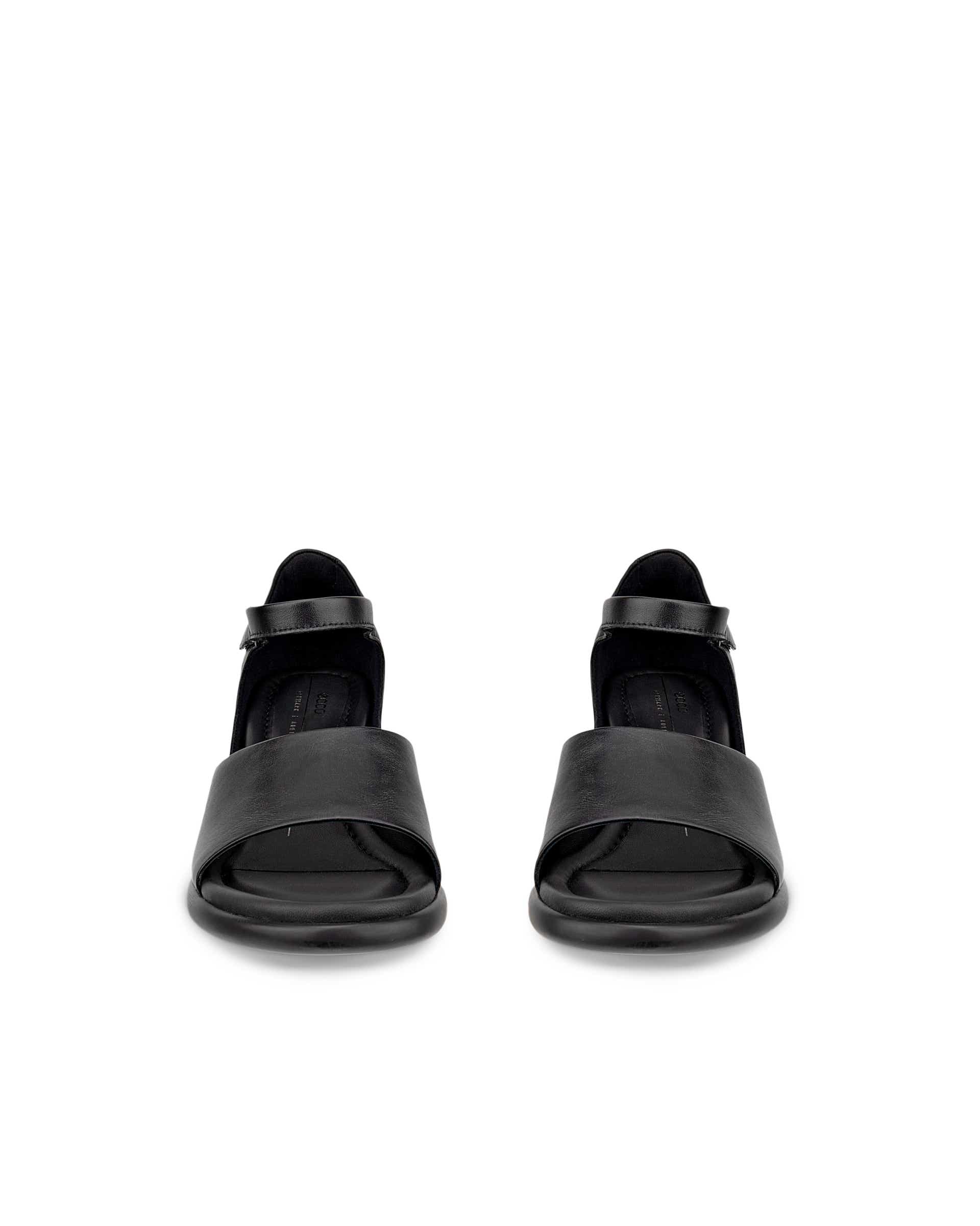 Sandalias de piel con tacón ECCO® Sculpted Sandal LX 55 para mujer - Negro - Front pair