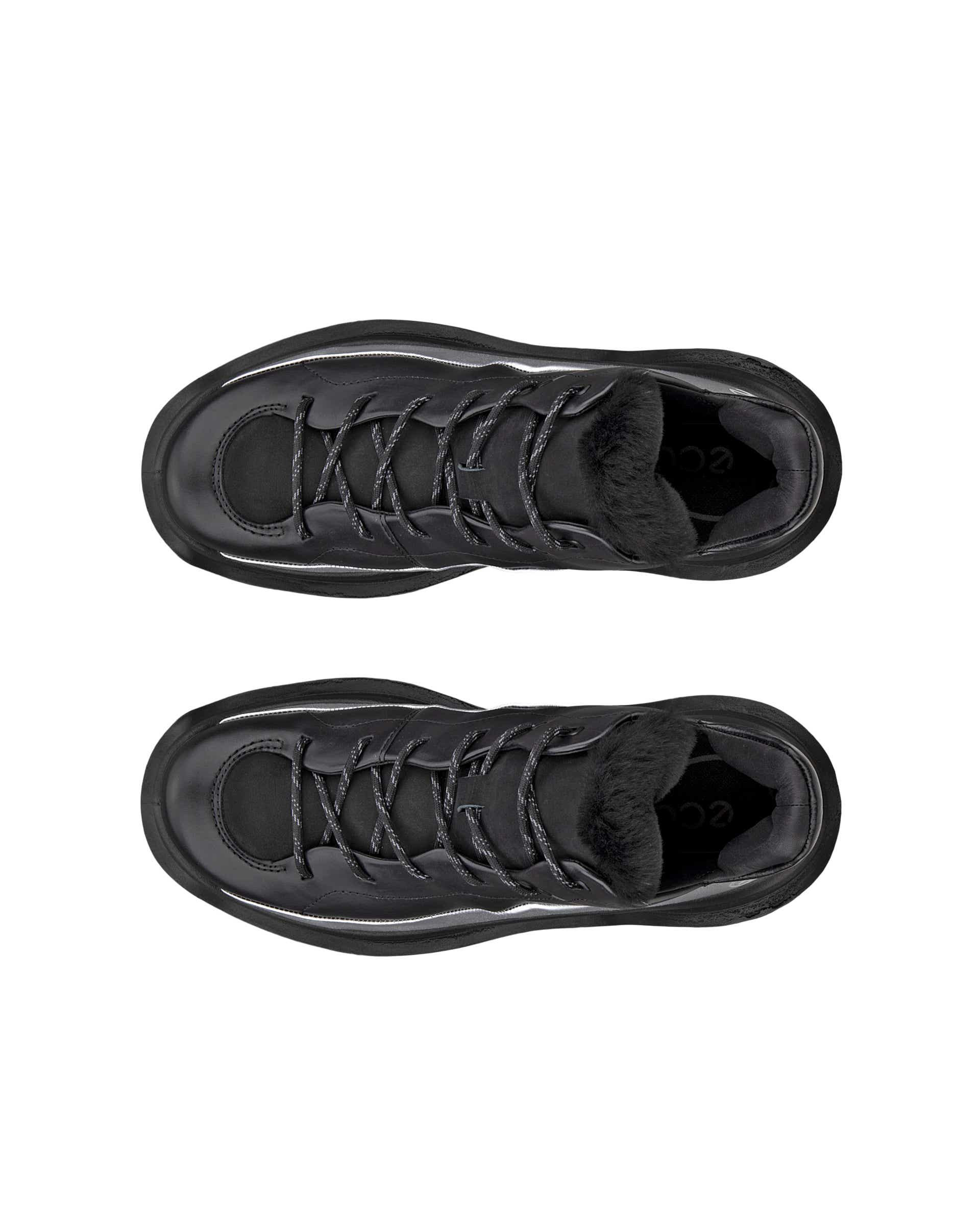 ECCO OFFROAD WOMEN ウィメンズ レザーレースアップシューズ - ブラック - Top left pair