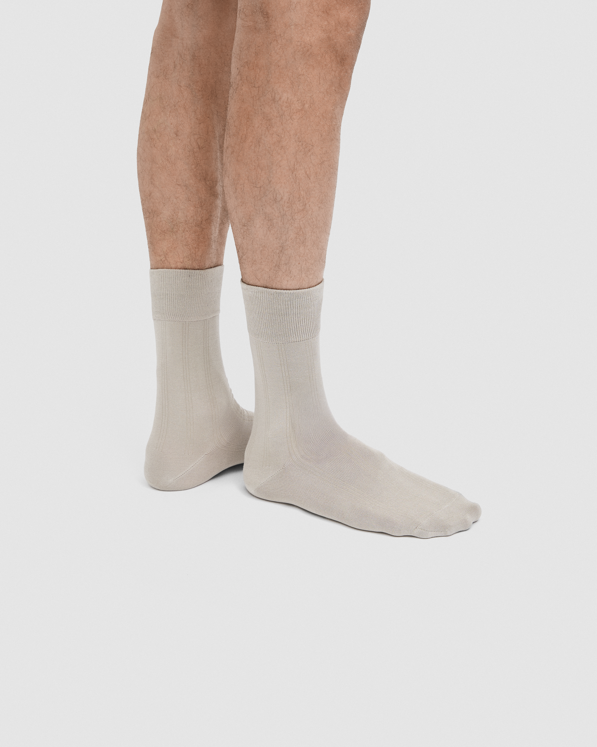 ECCO Classic Men Ribbed Mid Cu — Beige