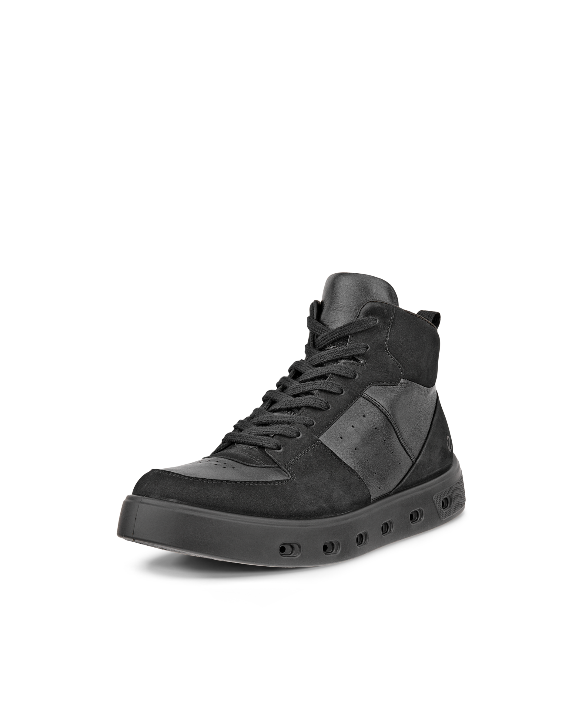 ECCO® Street 720 női magasszárú bőr sneaker - Fekete - Main