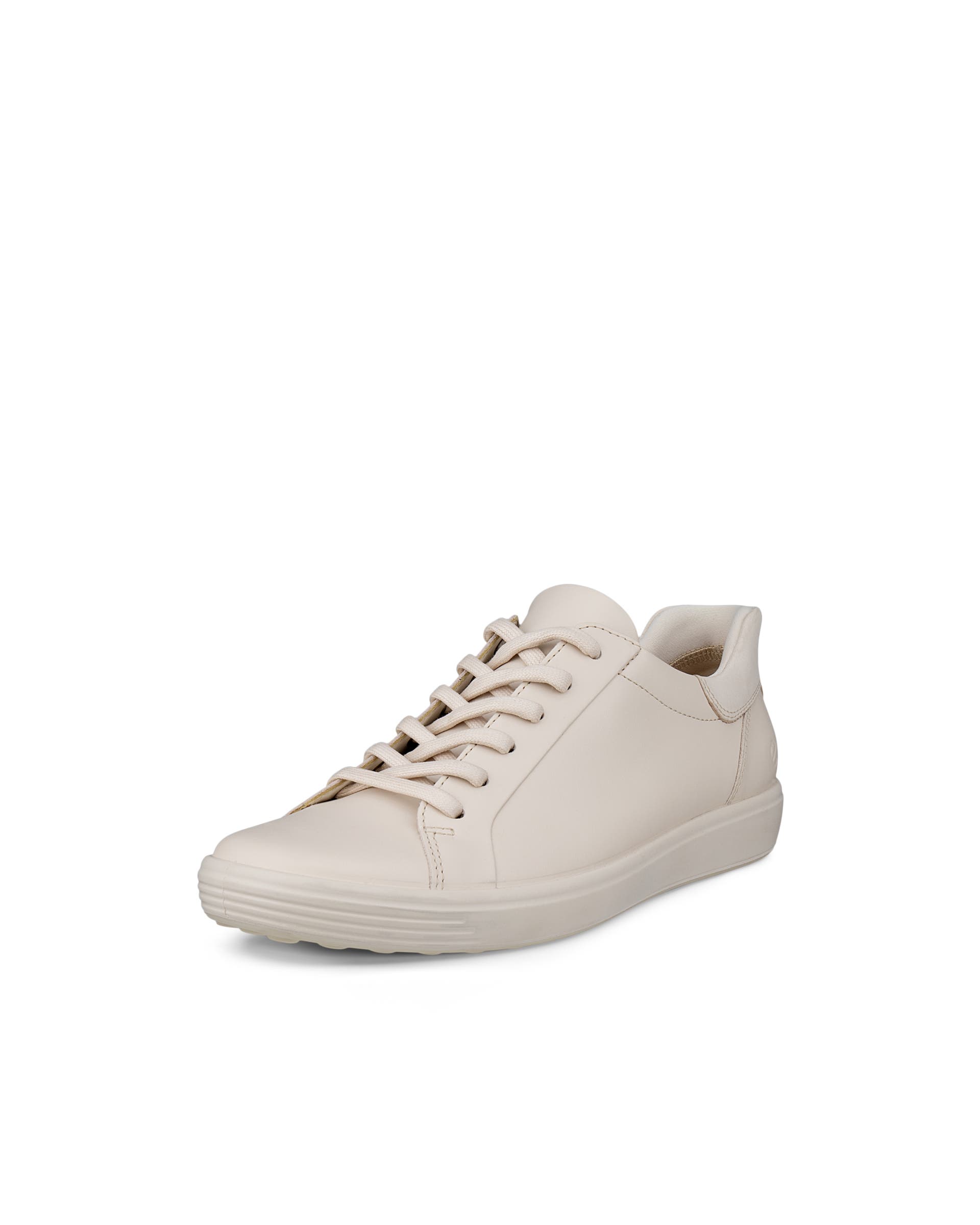 ECCO® SOFT 7 dames leren sneaker - Beige - Main