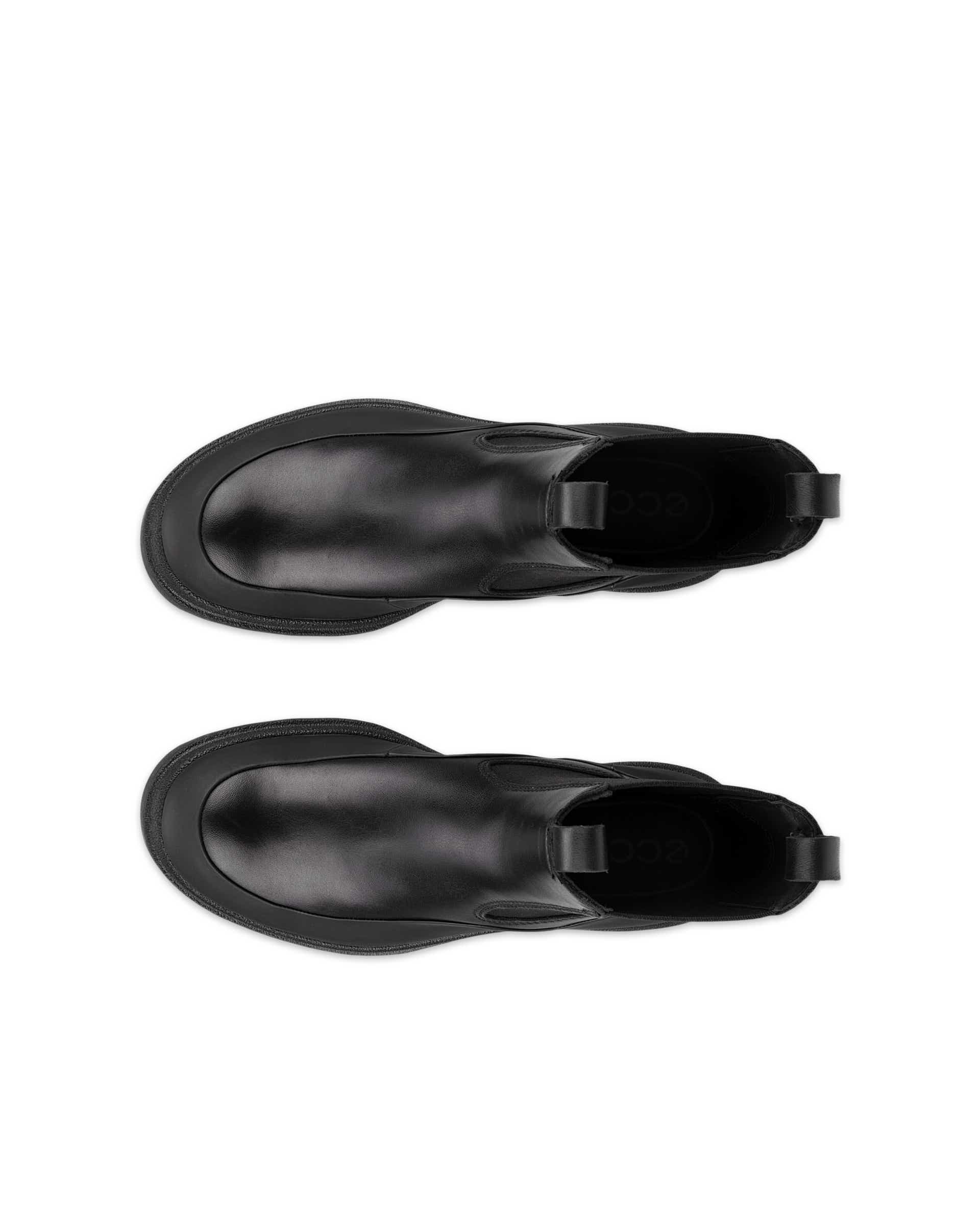 Women's ECCO® Grainer Leather Chelsea Boot - Black - Top left pair