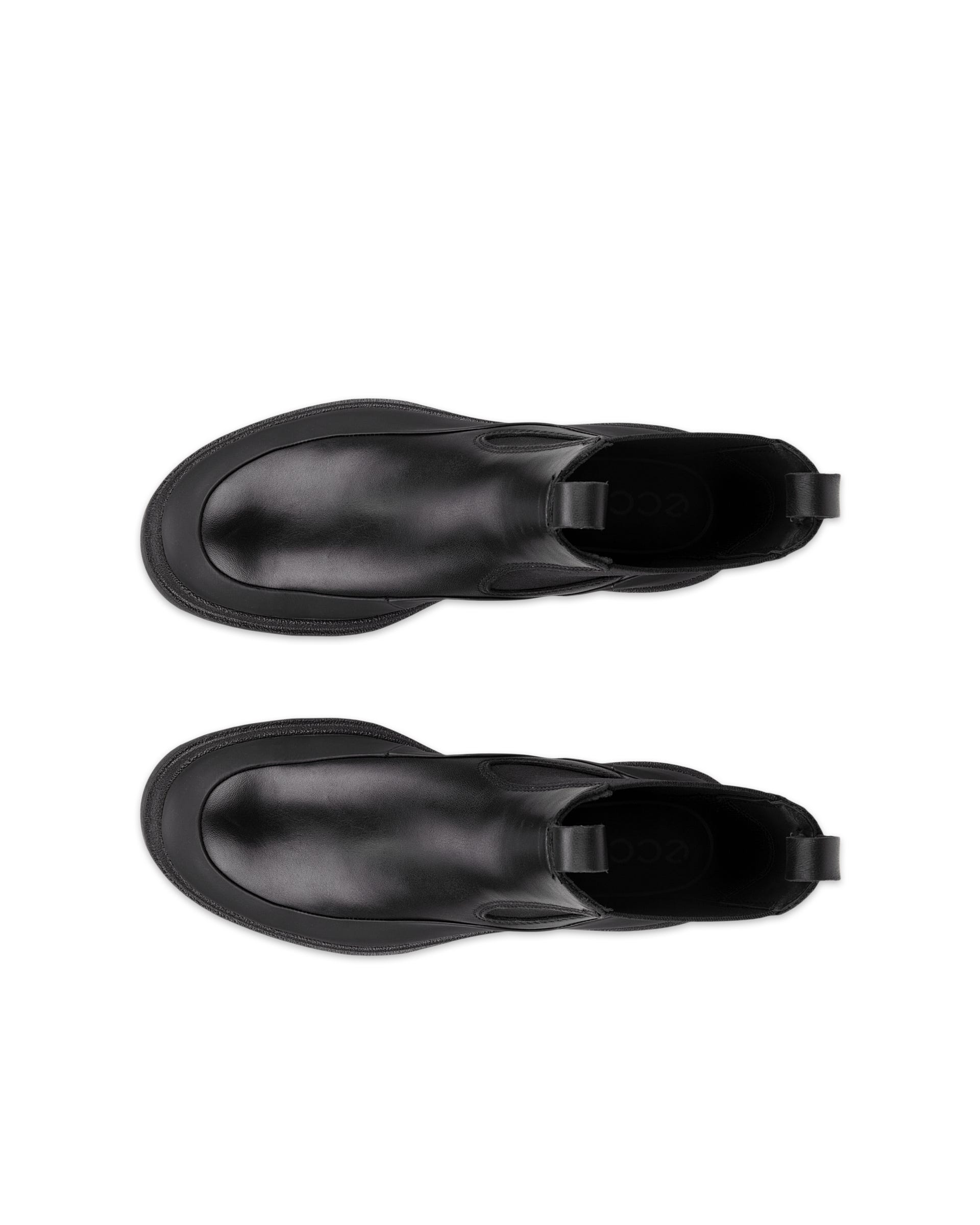 Women's ECCO® Grainer Leather Chelsea Boot - Black - Top left pair