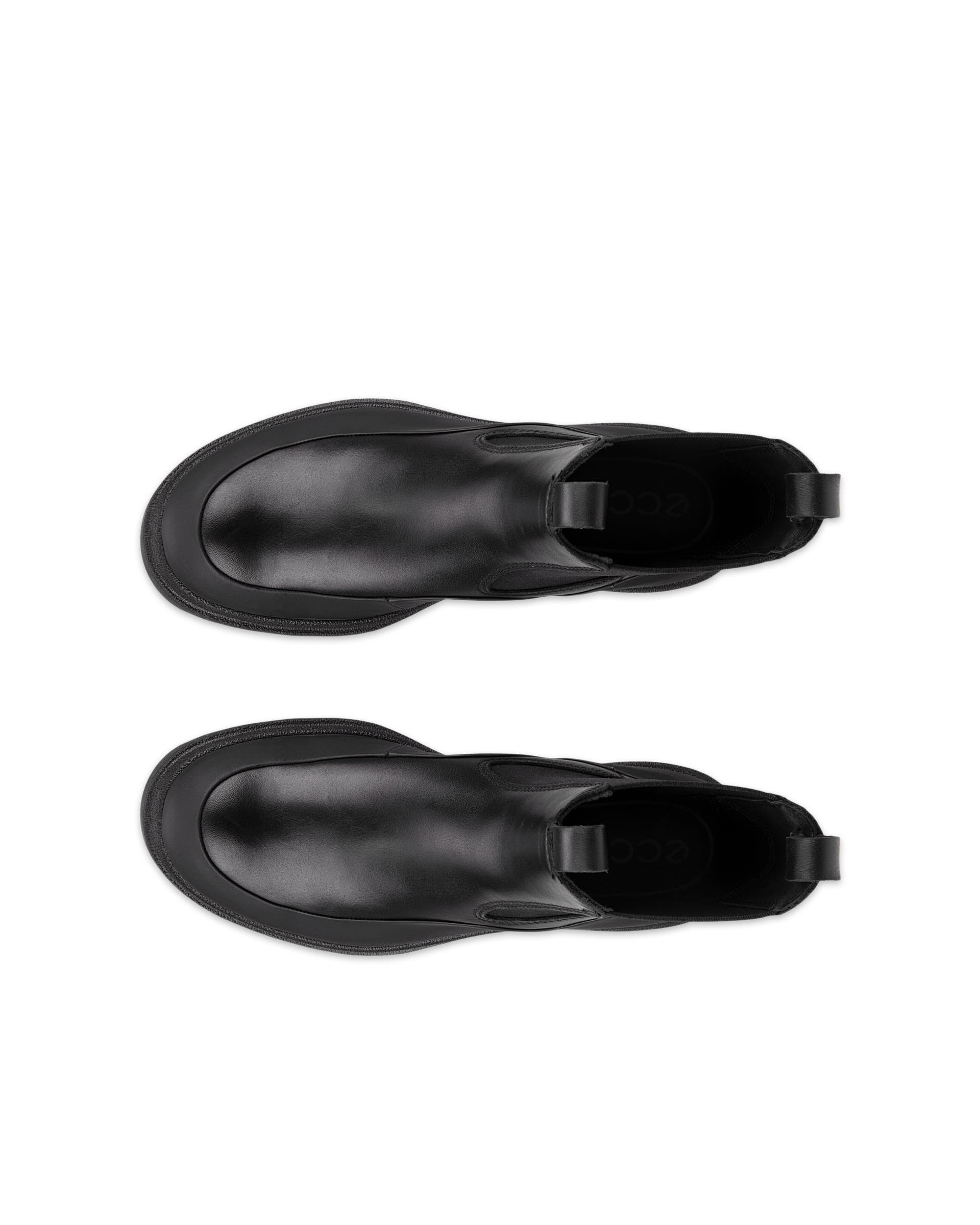 Women's ECCO® Grainer Leather Chelsea Boot - Black - Top left pair