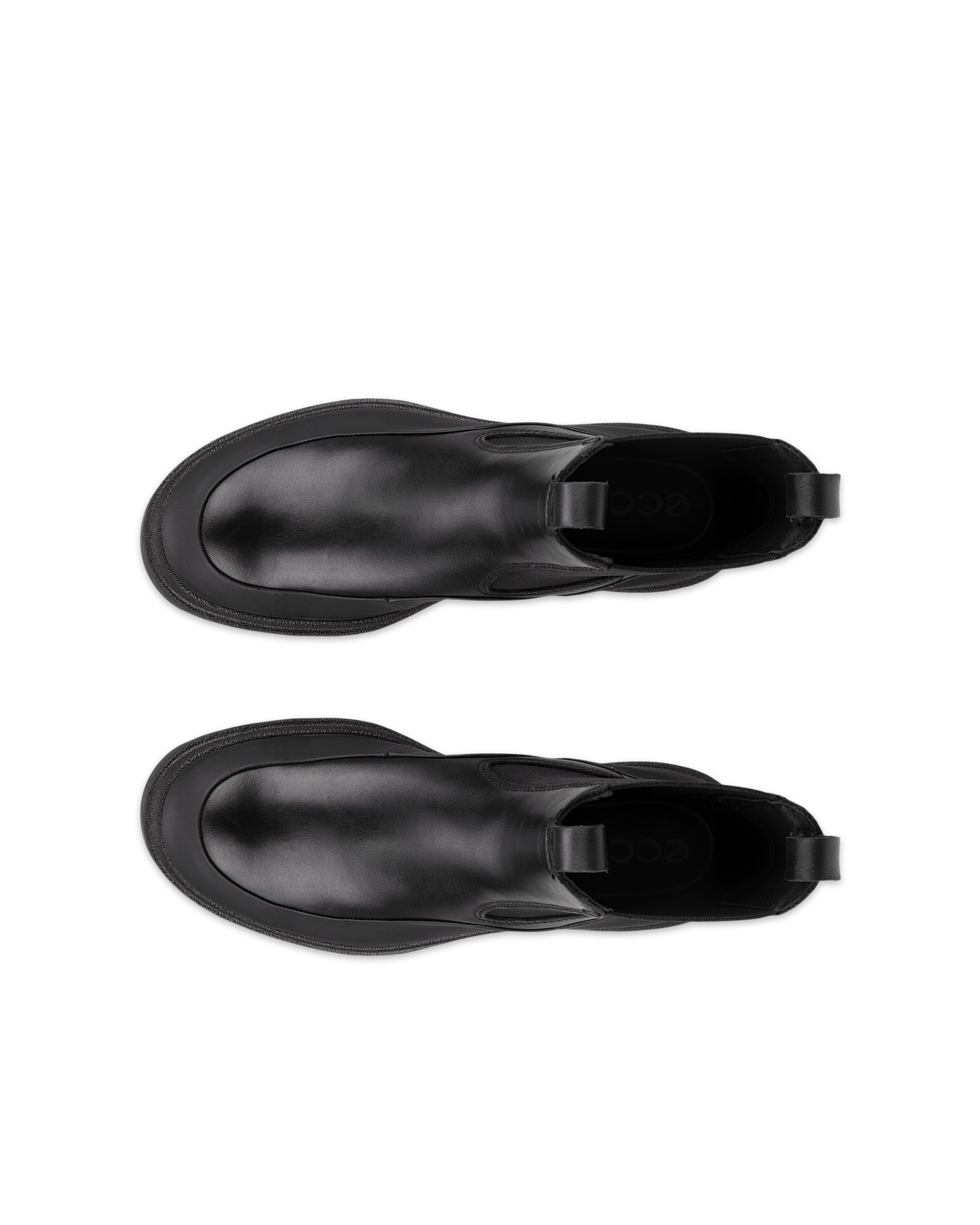 ECCO Grainer Women ウィメンズ レザーチェルシーブーツ - ブラック - Top left pair
